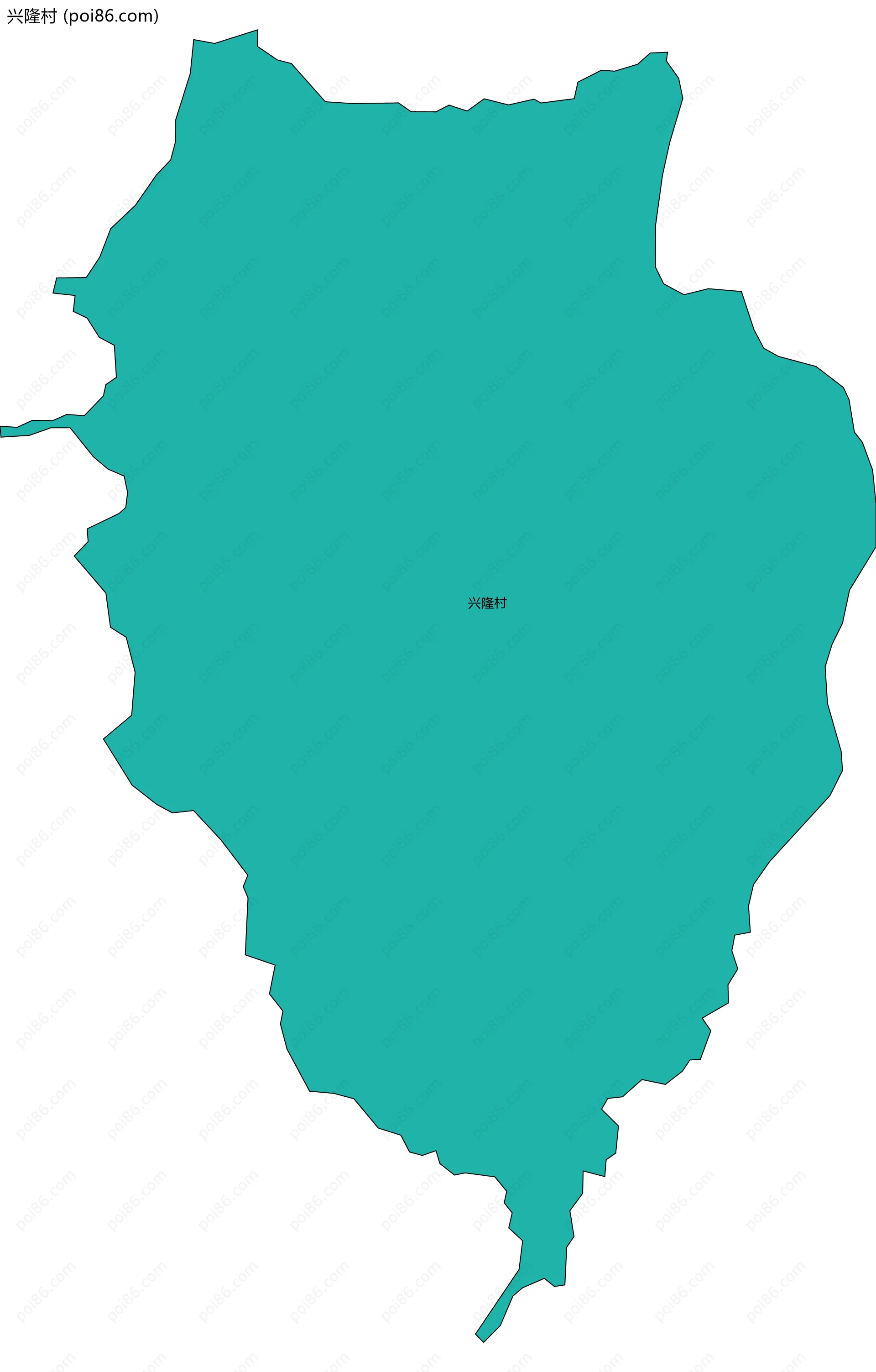 兴隆村边界地图