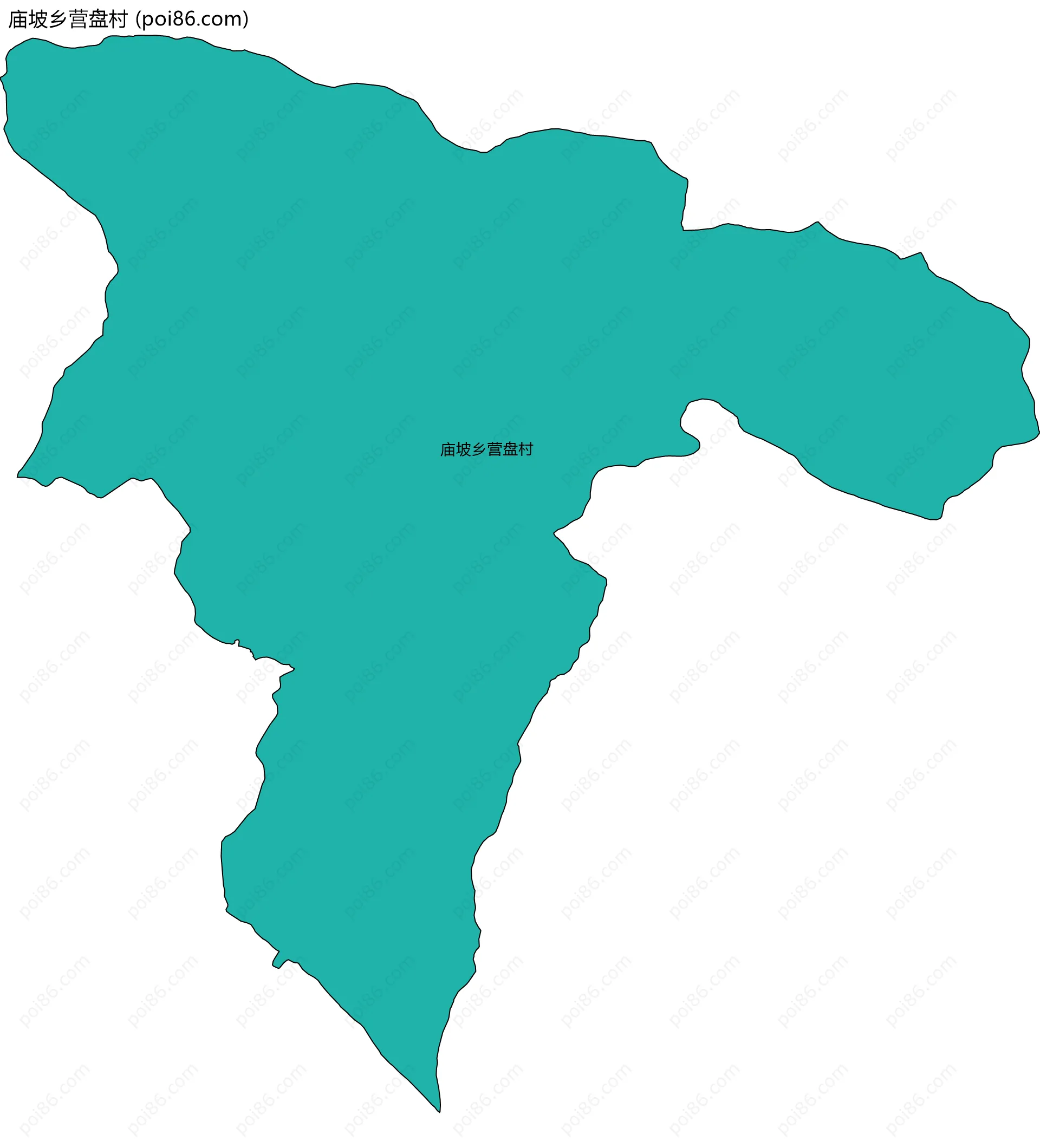 庙坡乡营盘村边界地图