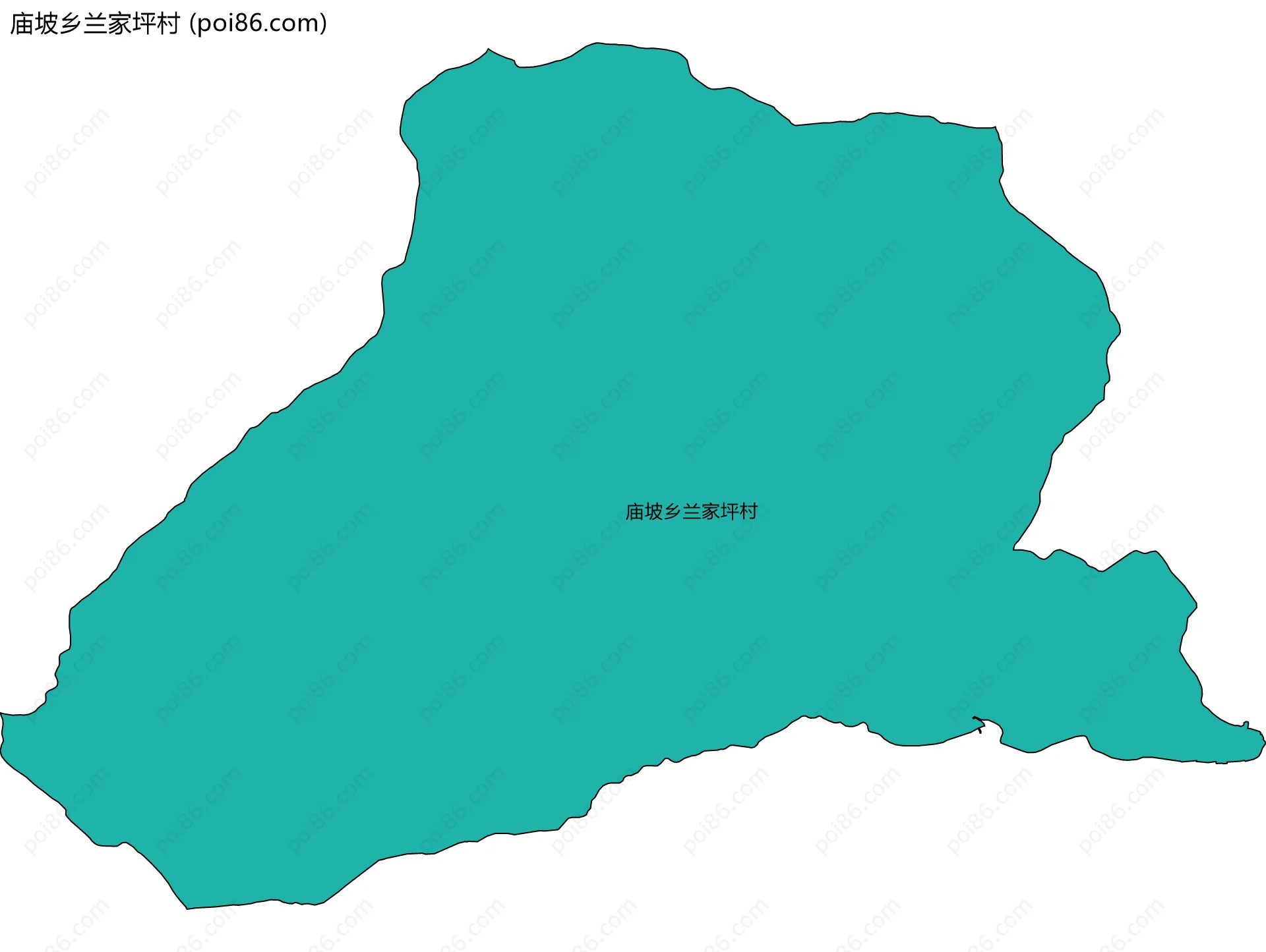 庙坡乡兰家坪村边界地图