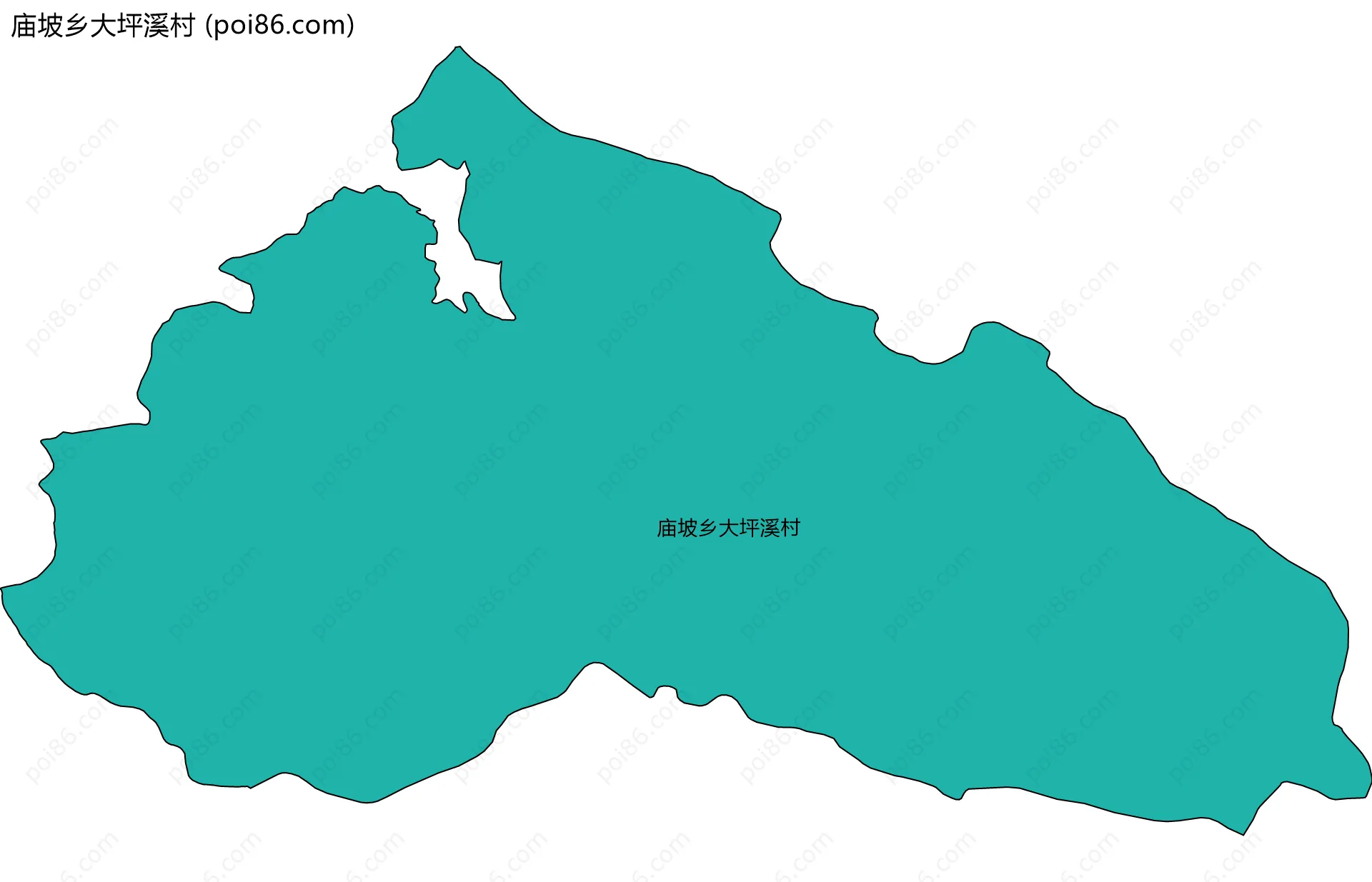 庙坡乡大坪溪村边界地图