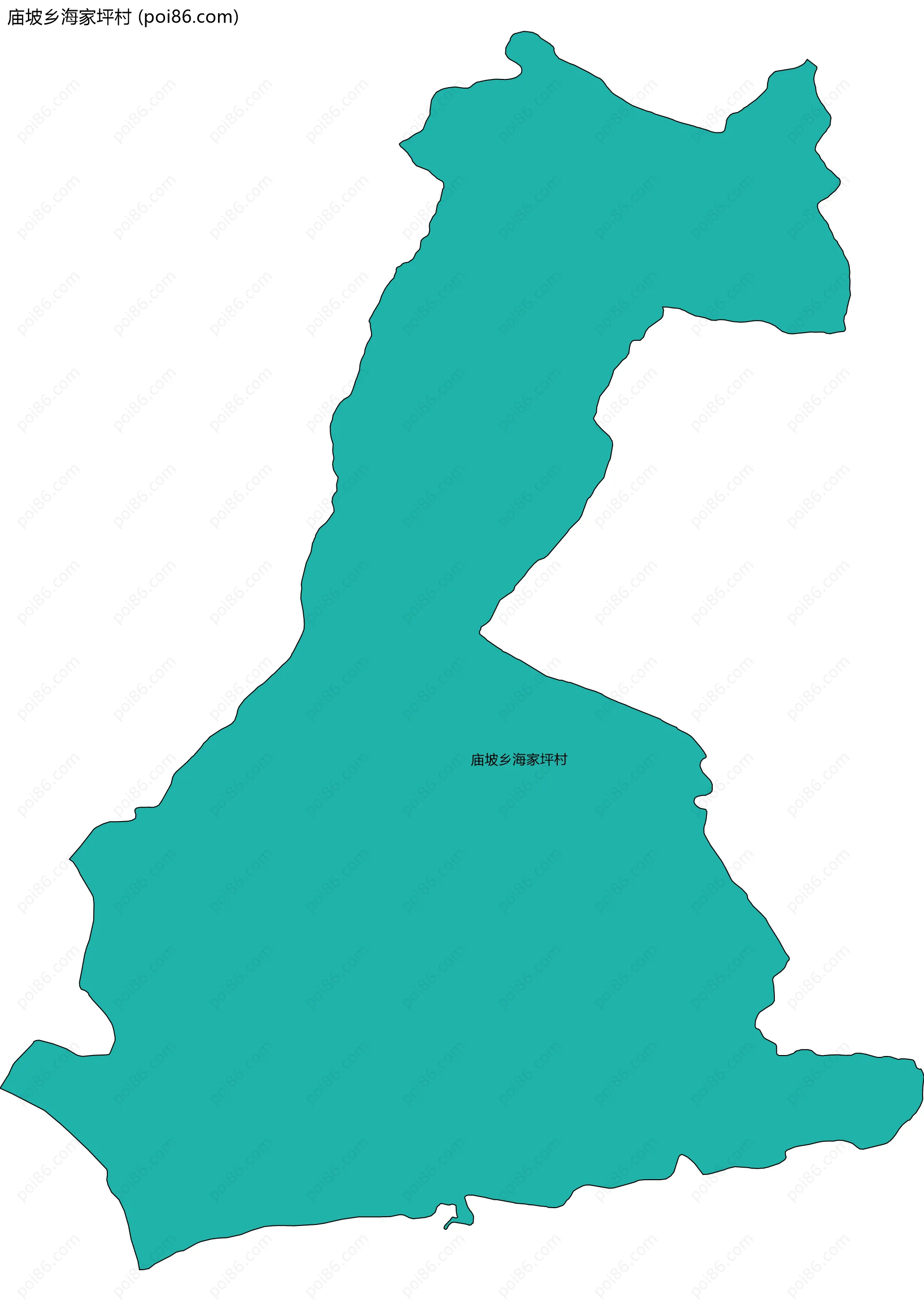 庙坡乡海家坪村边界地图