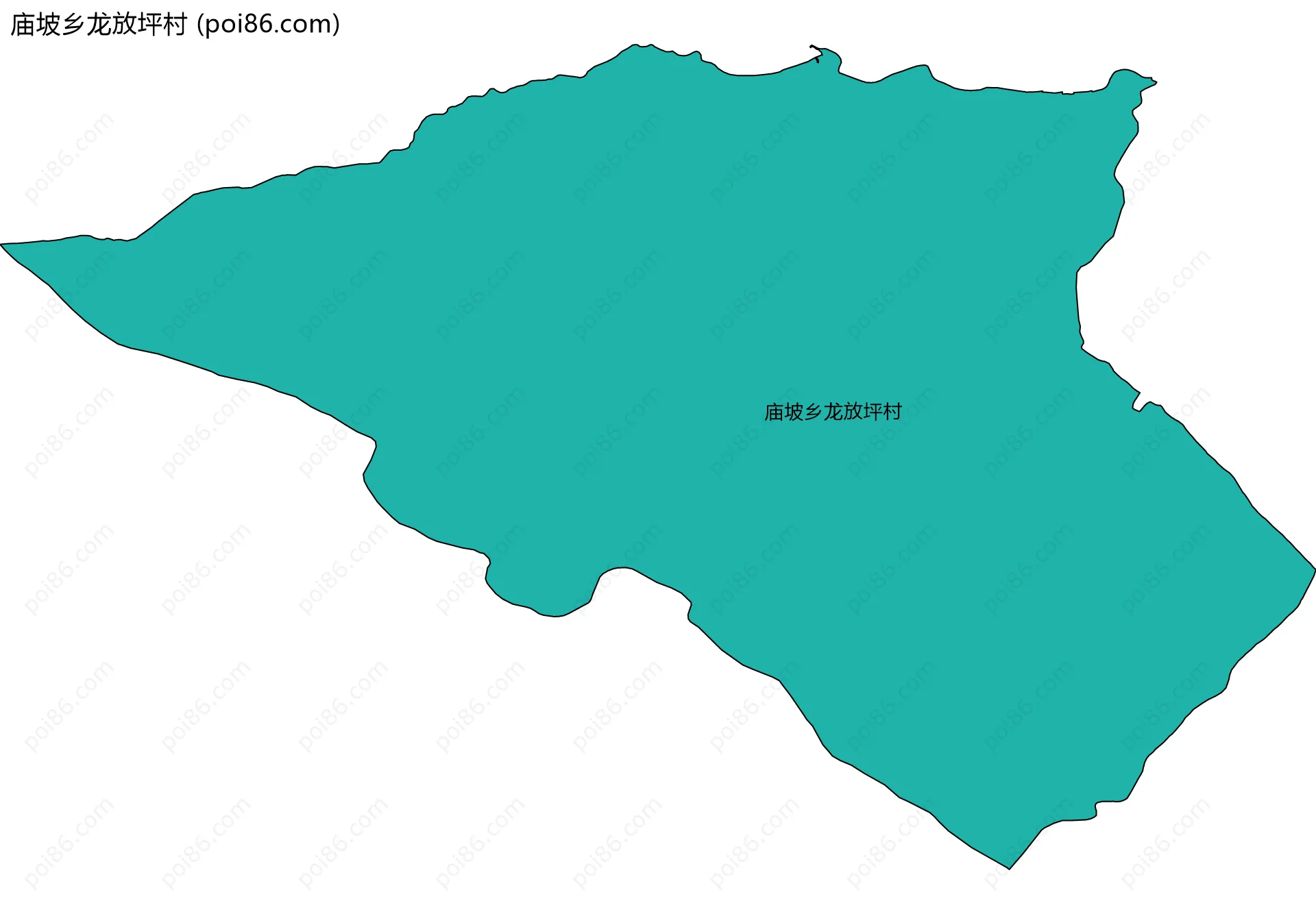 庙坡乡龙放坪村边界地图