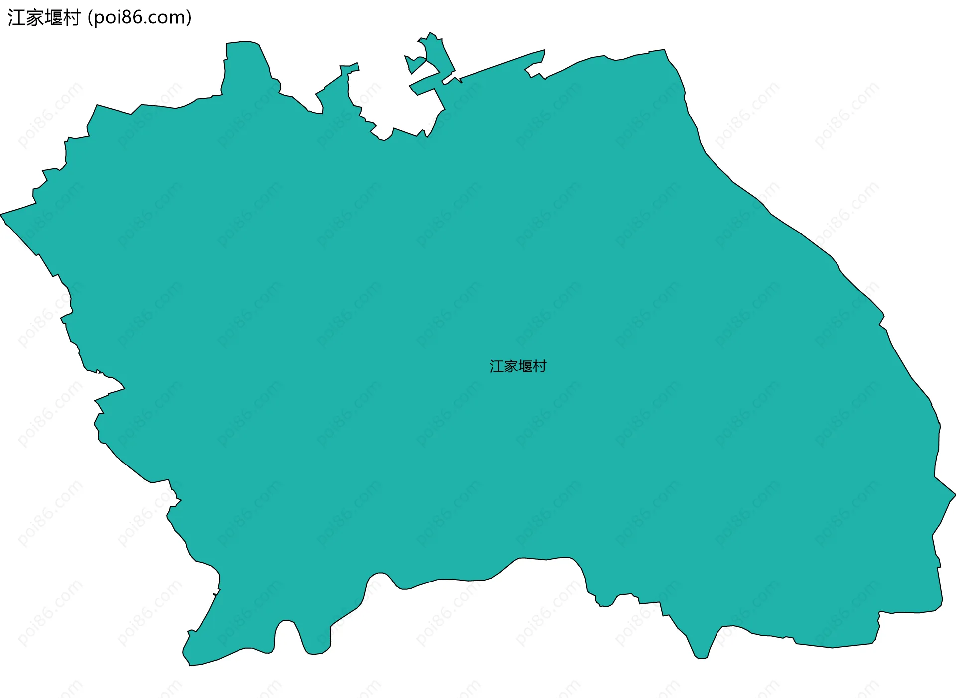 江家堰村边界地图