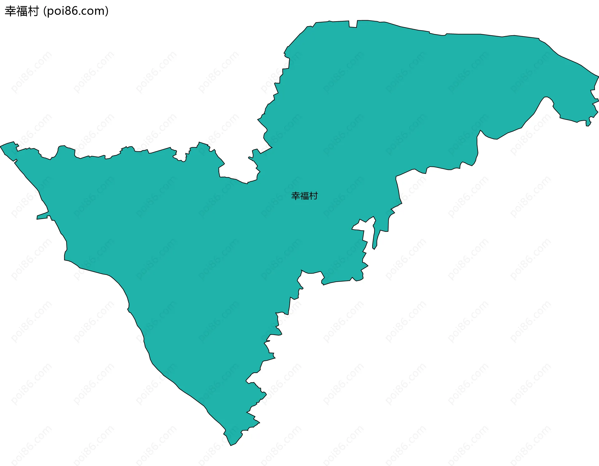 幸福村边界地图