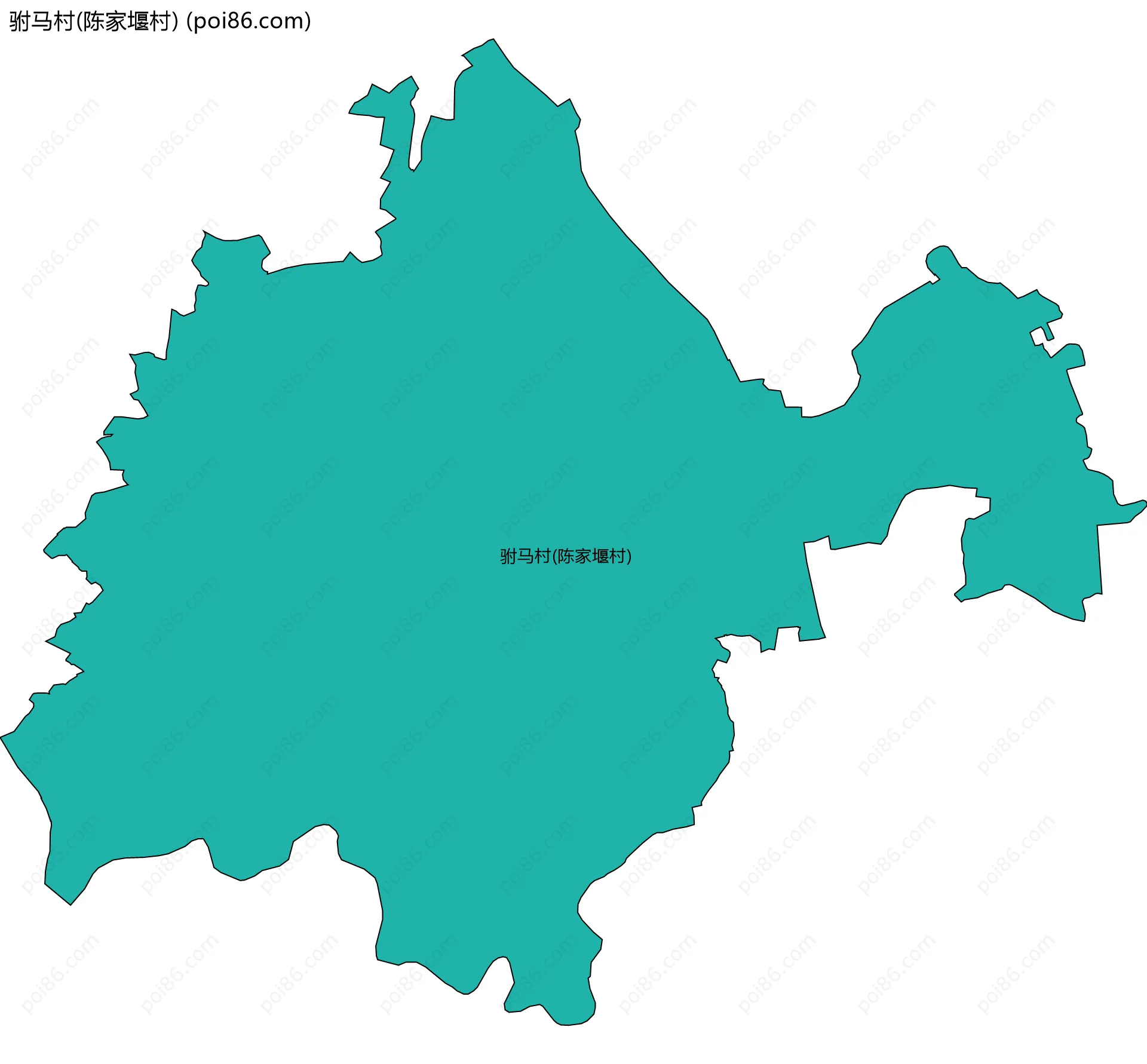 驸马村(陈家堰村)边界地图