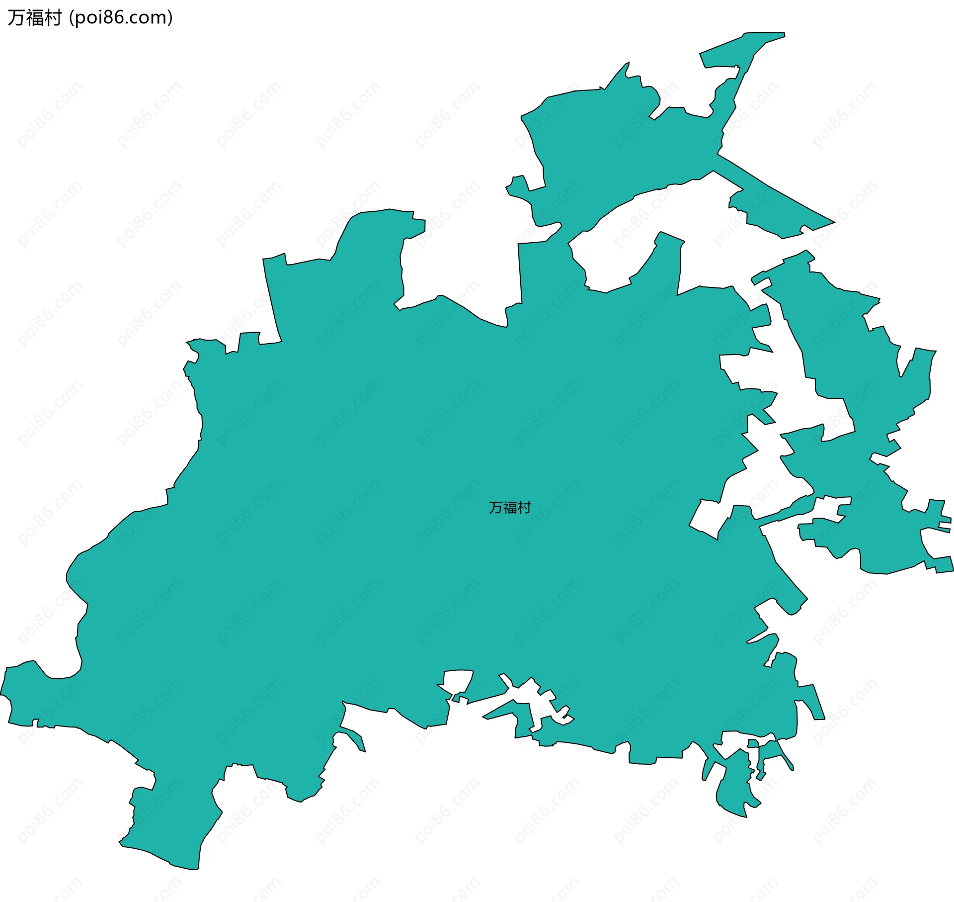 万福村边界地图