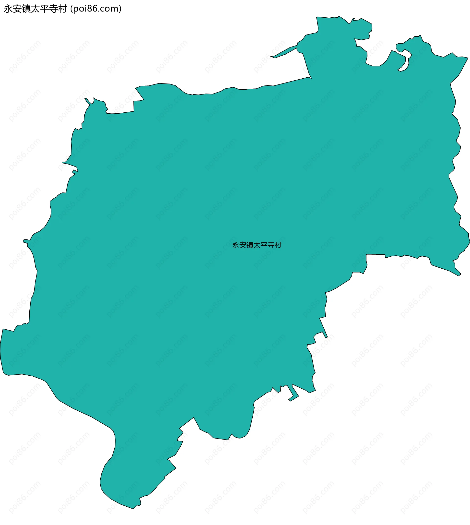 永安镇太平寺村边界地图
