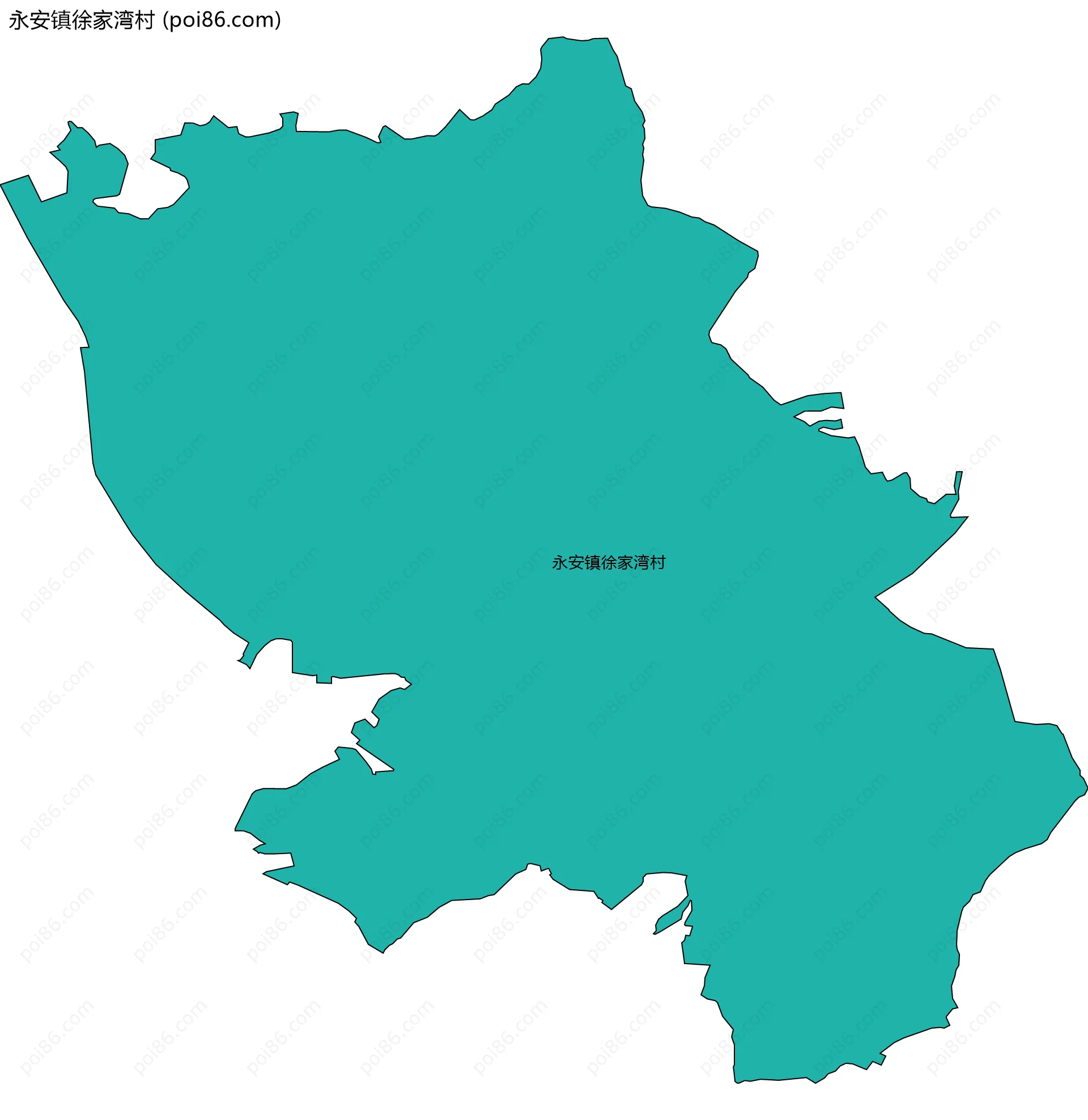 永安镇徐家湾村边界地图