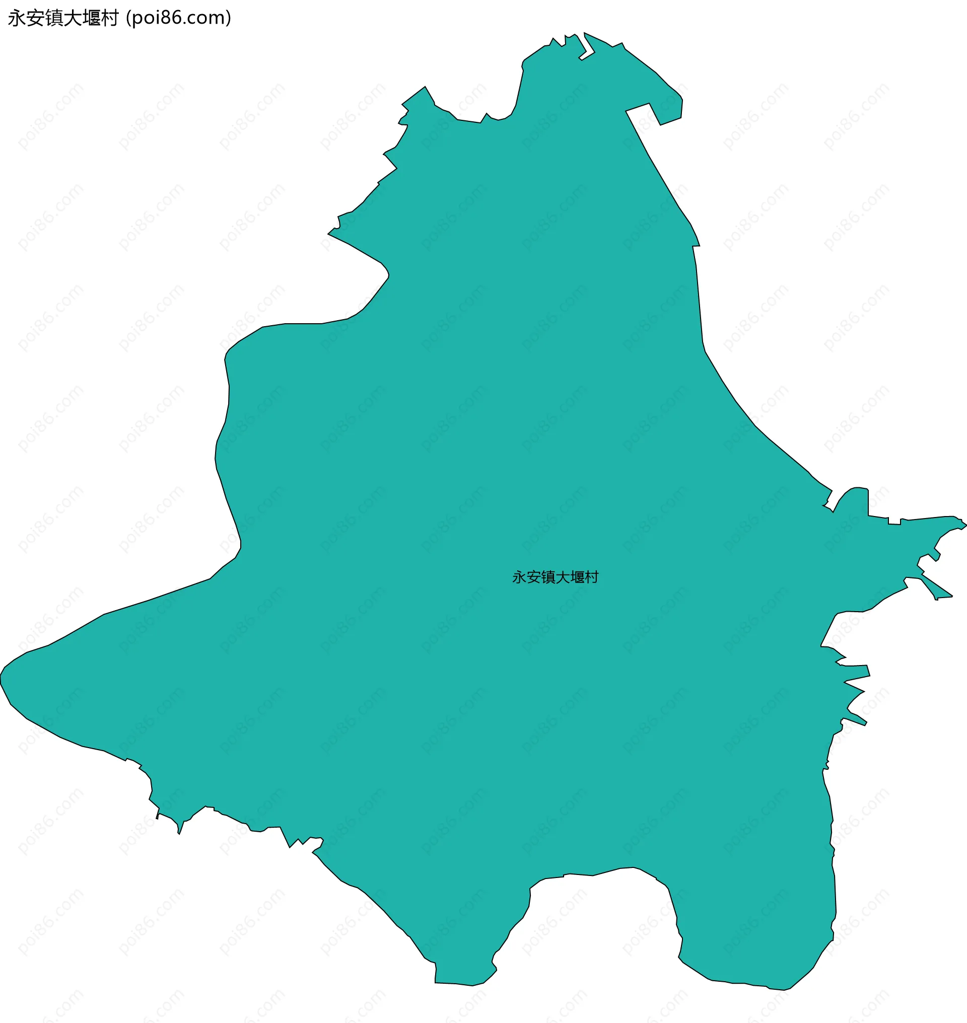 永安镇大堰村边界地图