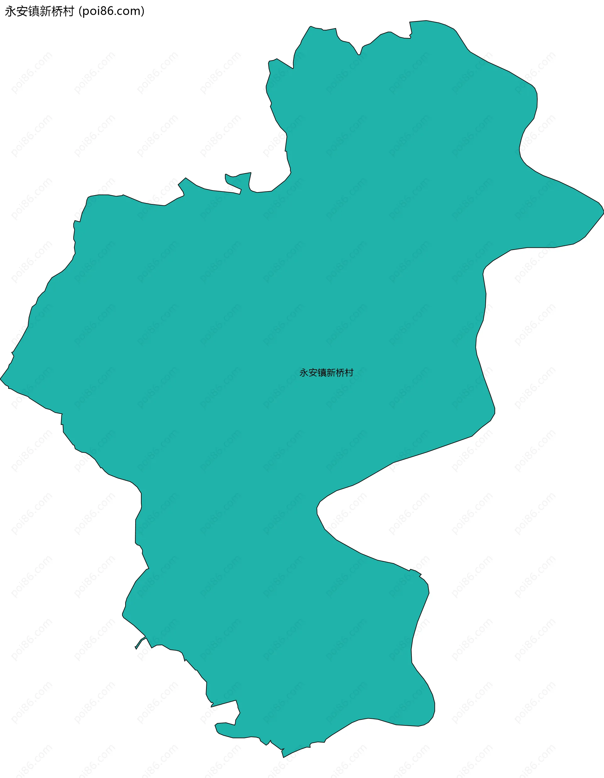 永安镇新桥村边界地图