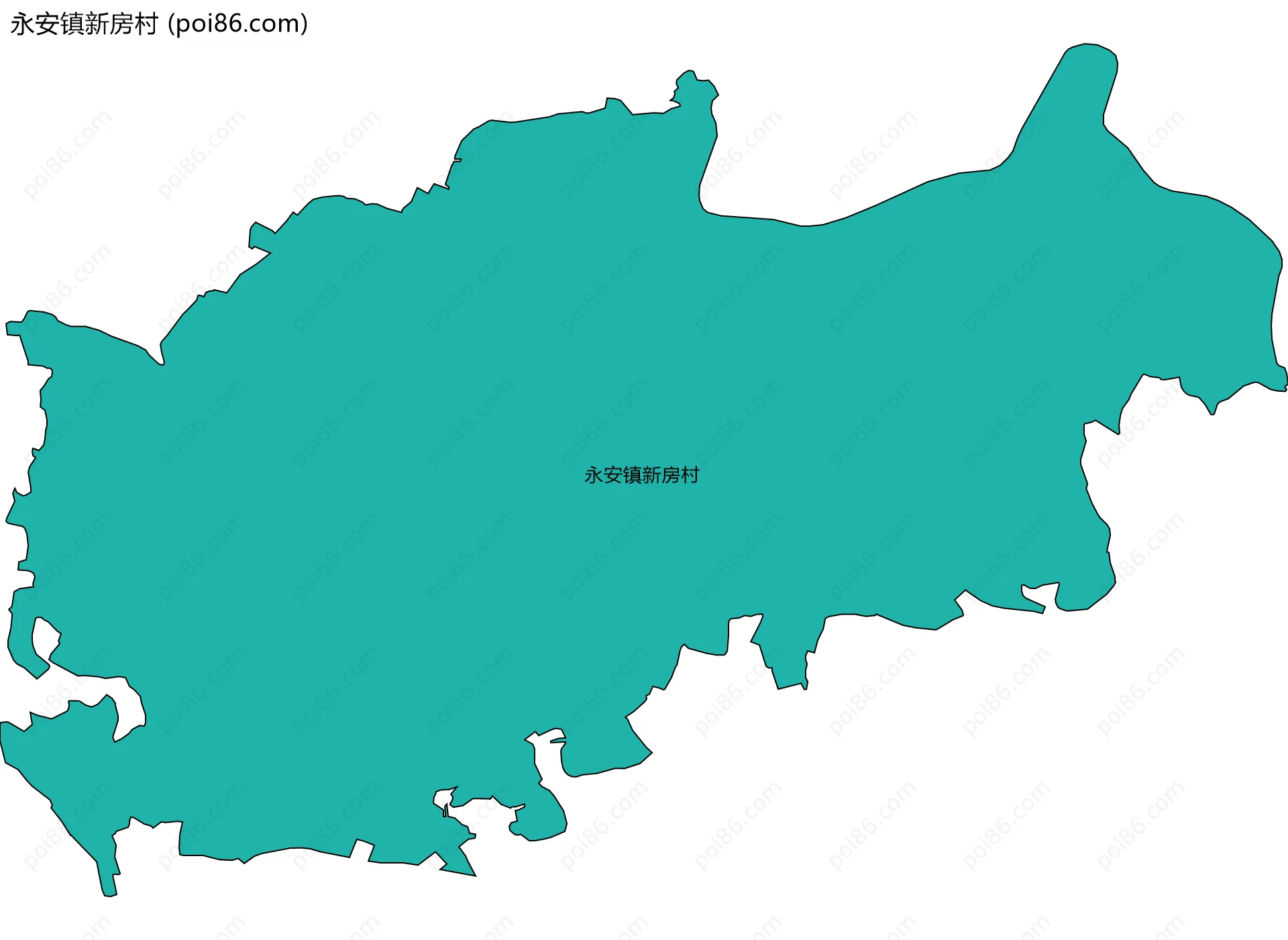永安镇新房村边界地图