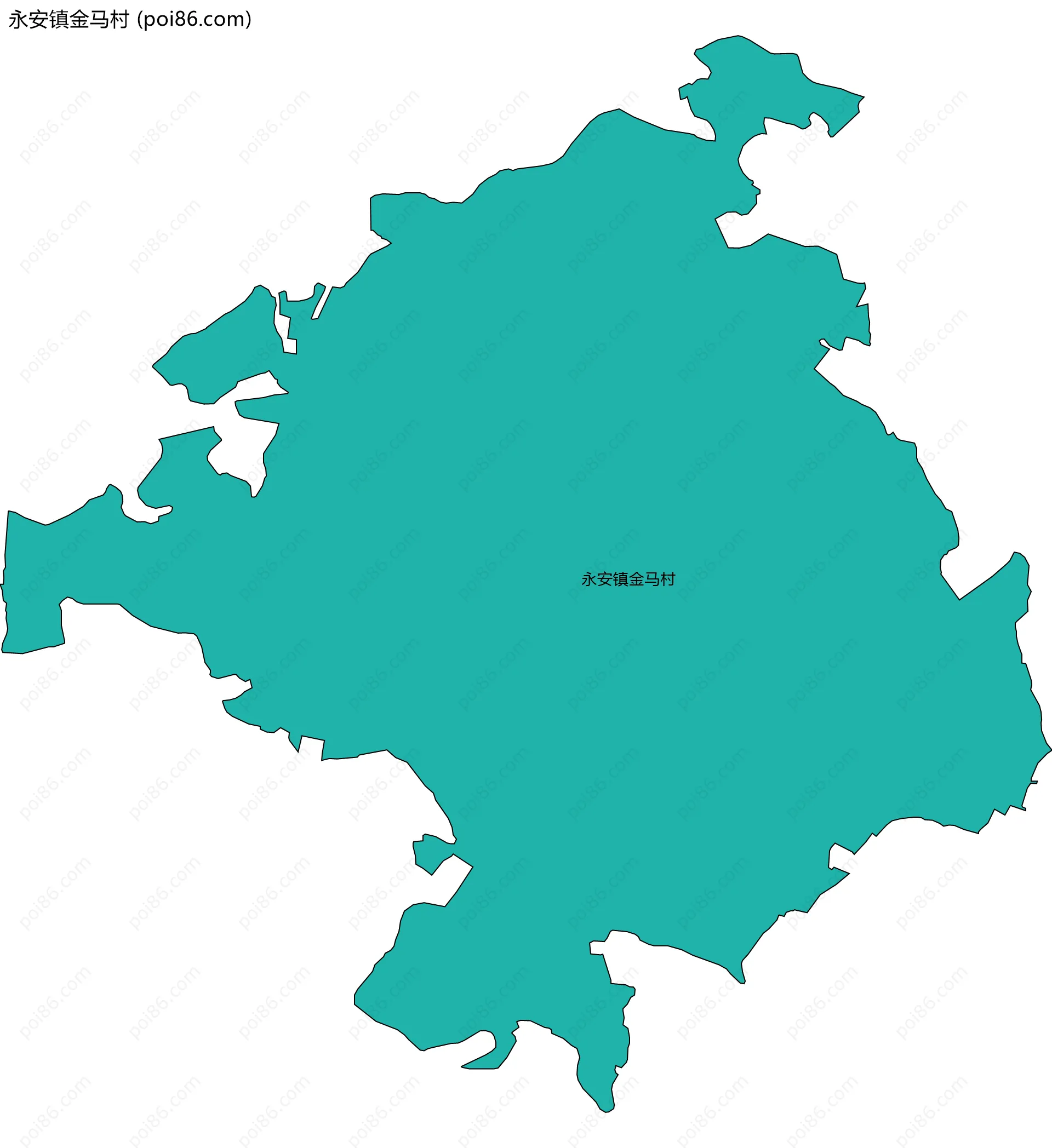 永安镇金马村边界地图