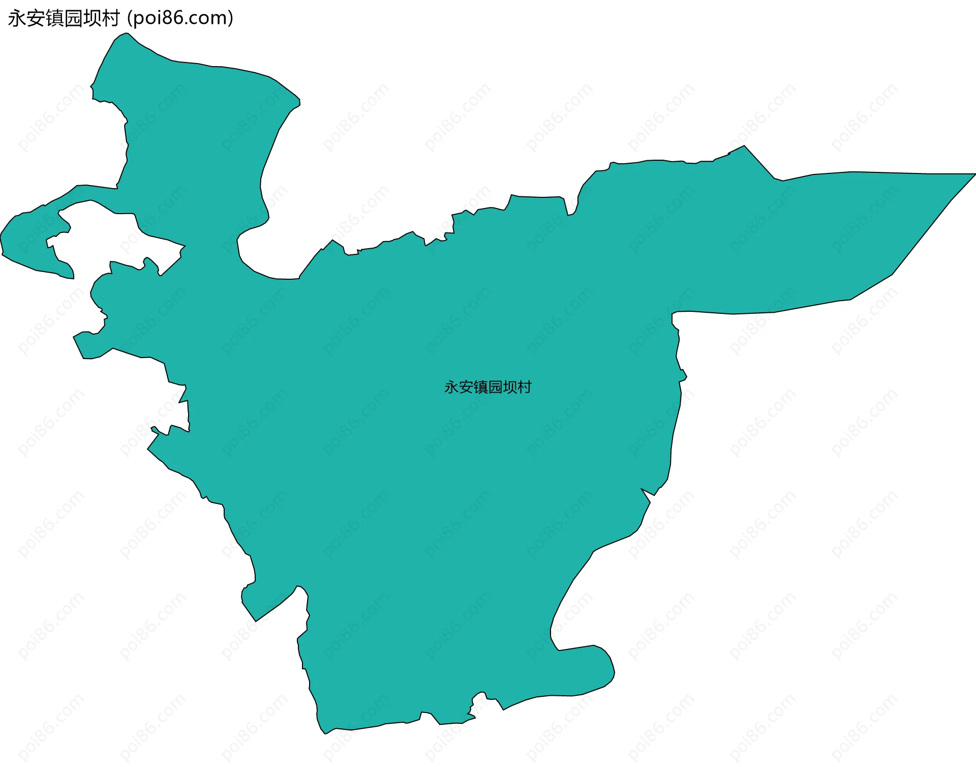 永安镇园坝村边界地图