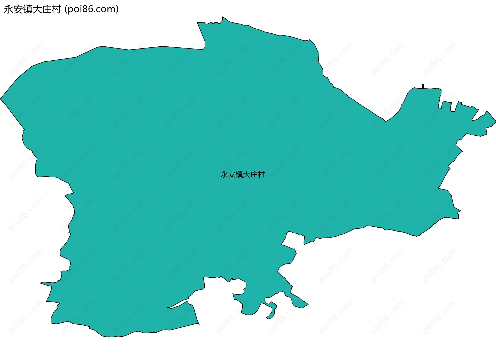 永安镇大庄村边界地图