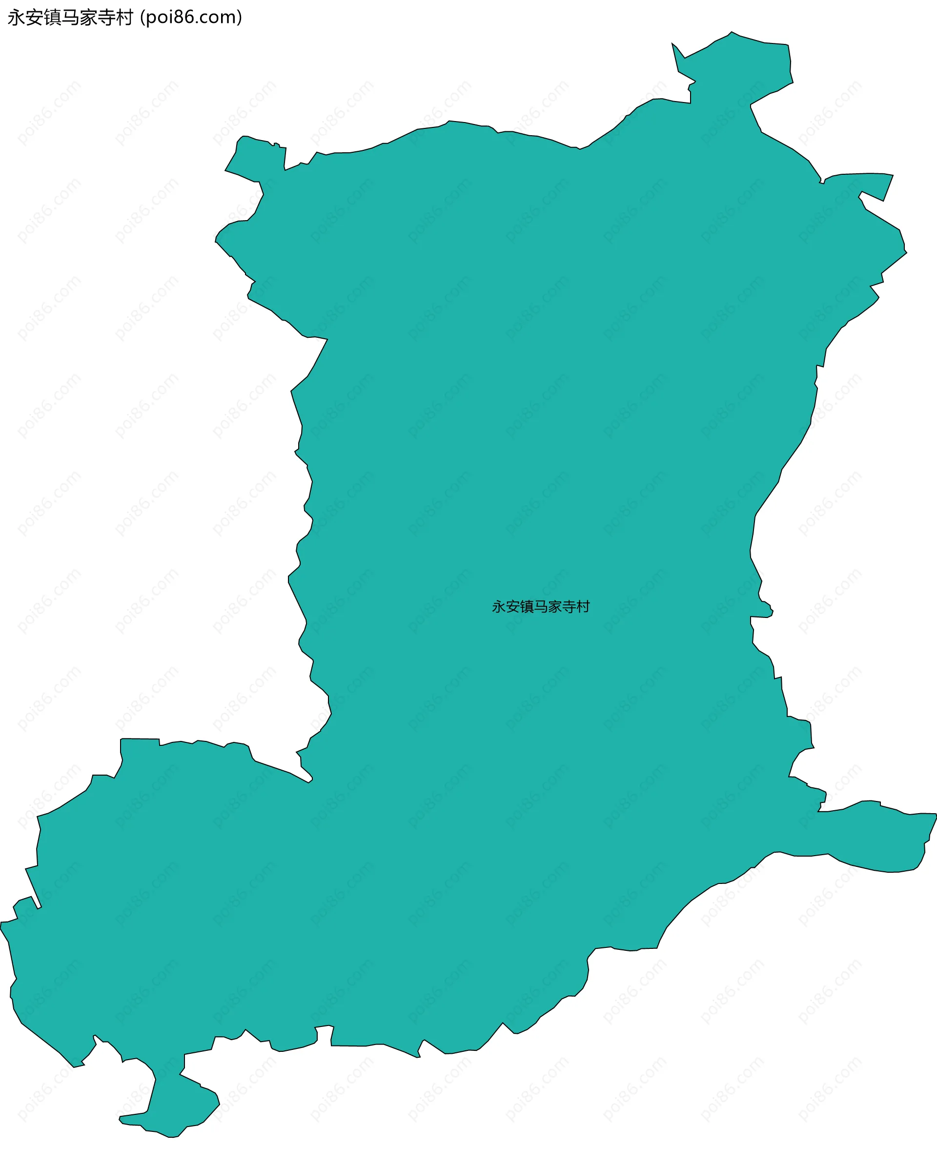 永安镇马家寺村边界地图