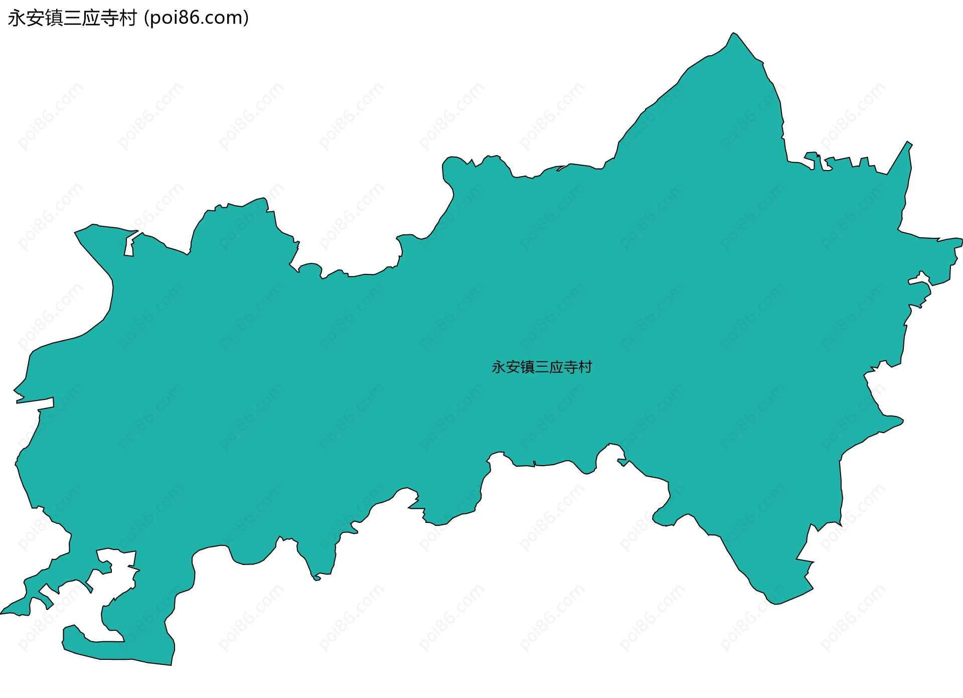 永安镇三应寺村边界地图
