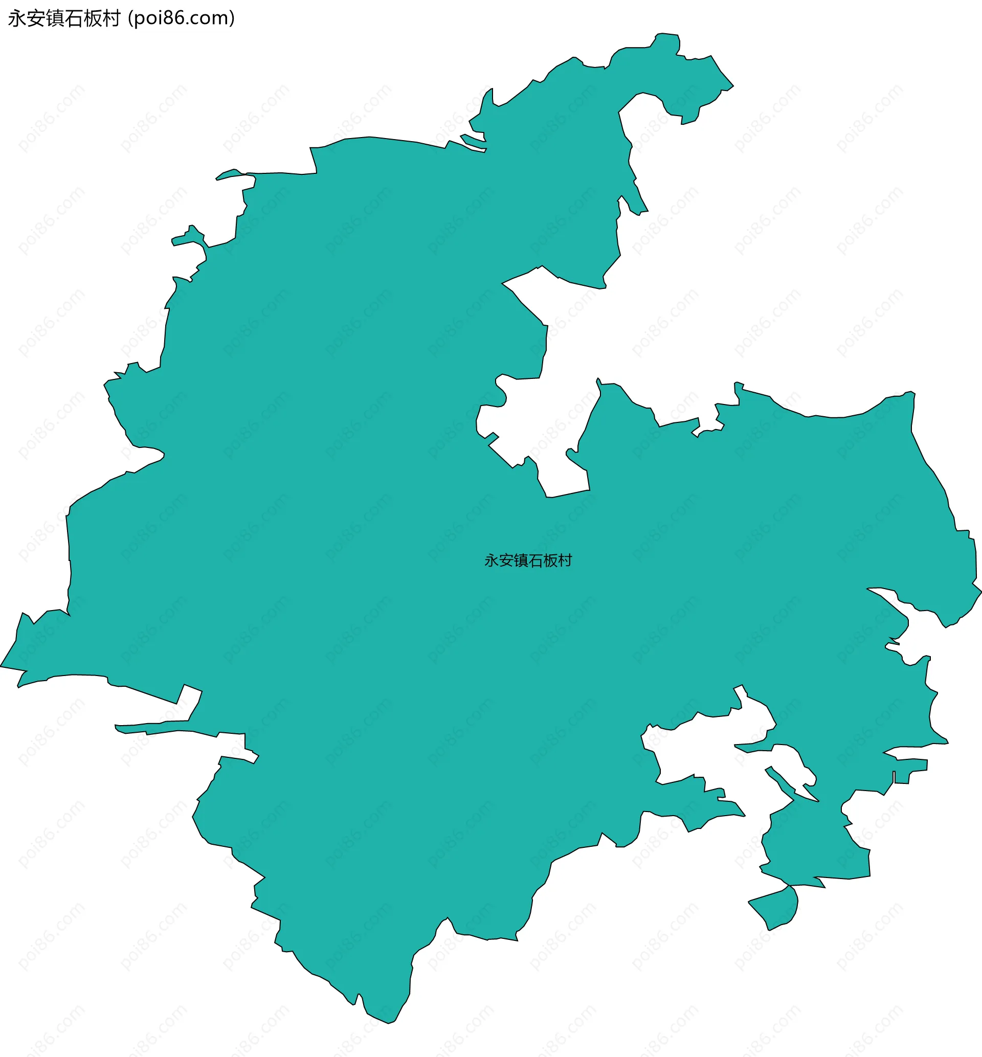 永安镇石板村边界地图