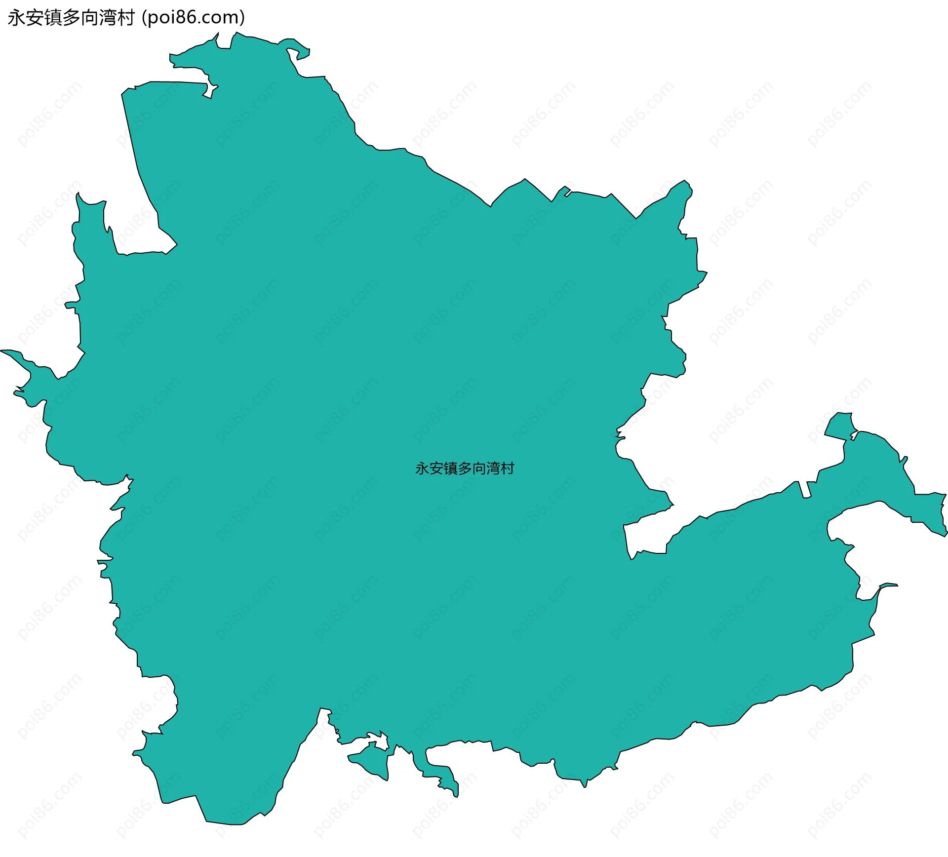 永安镇多向湾村边界地图