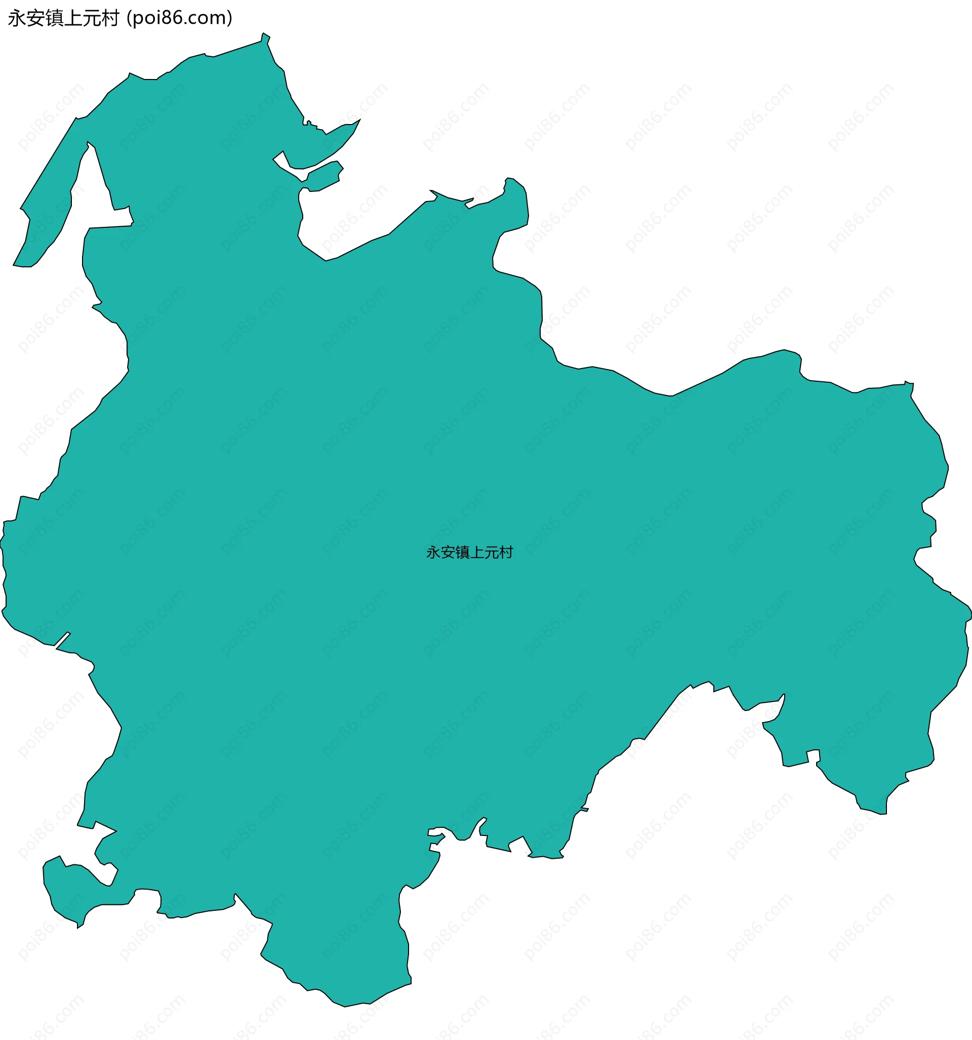 永安镇上元村边界地图