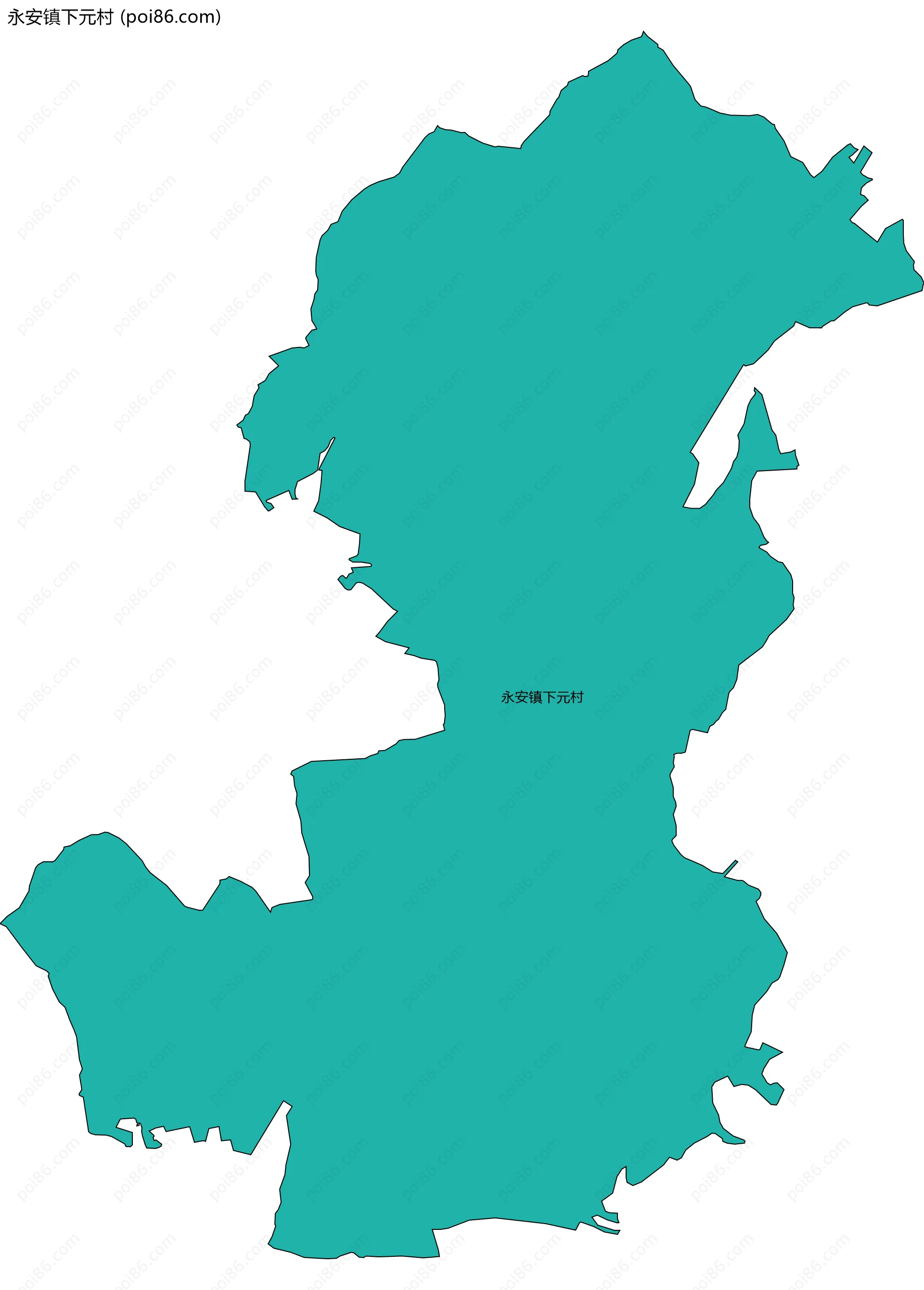 永安镇下元村边界地图