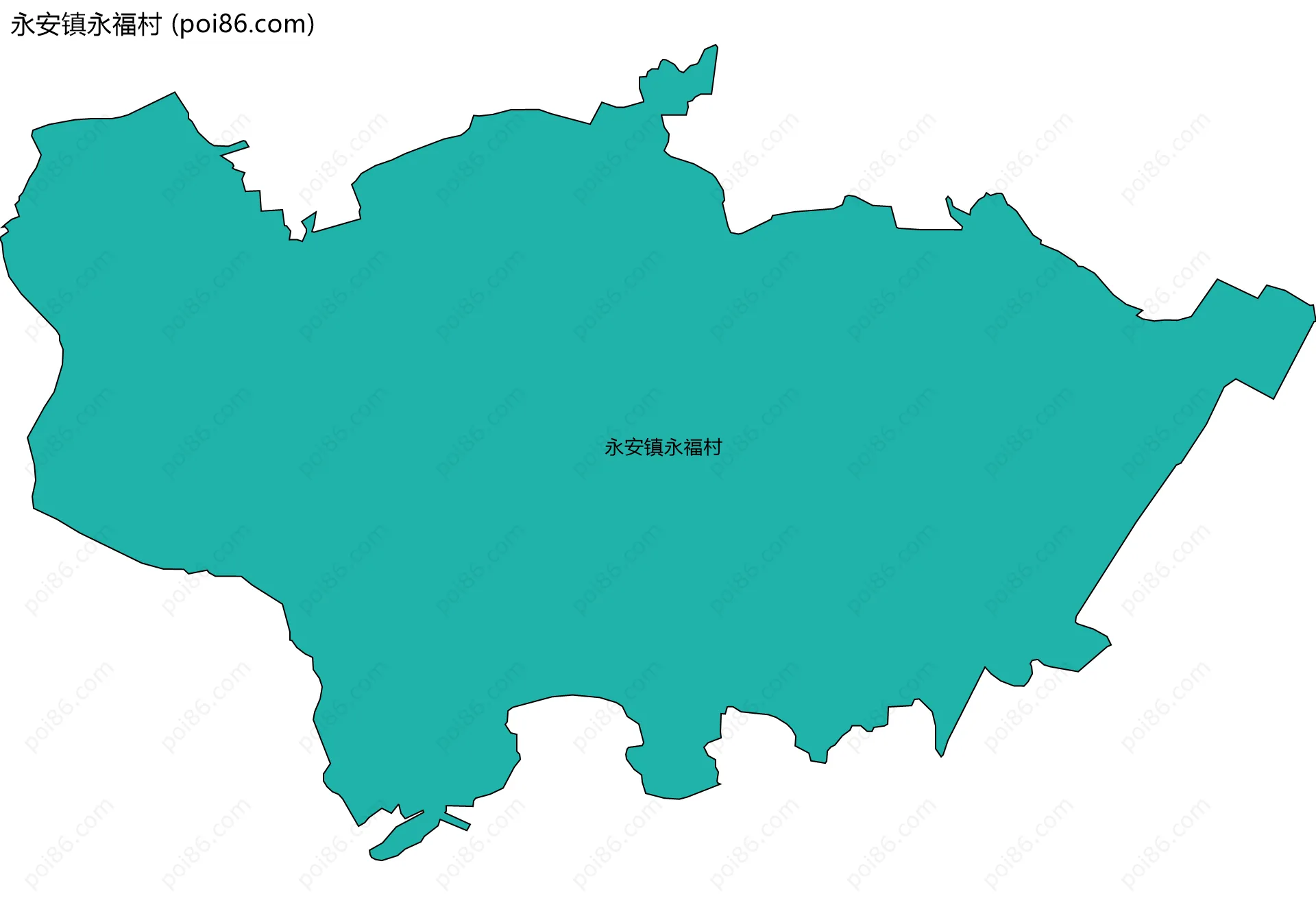 永安镇永福村边界地图