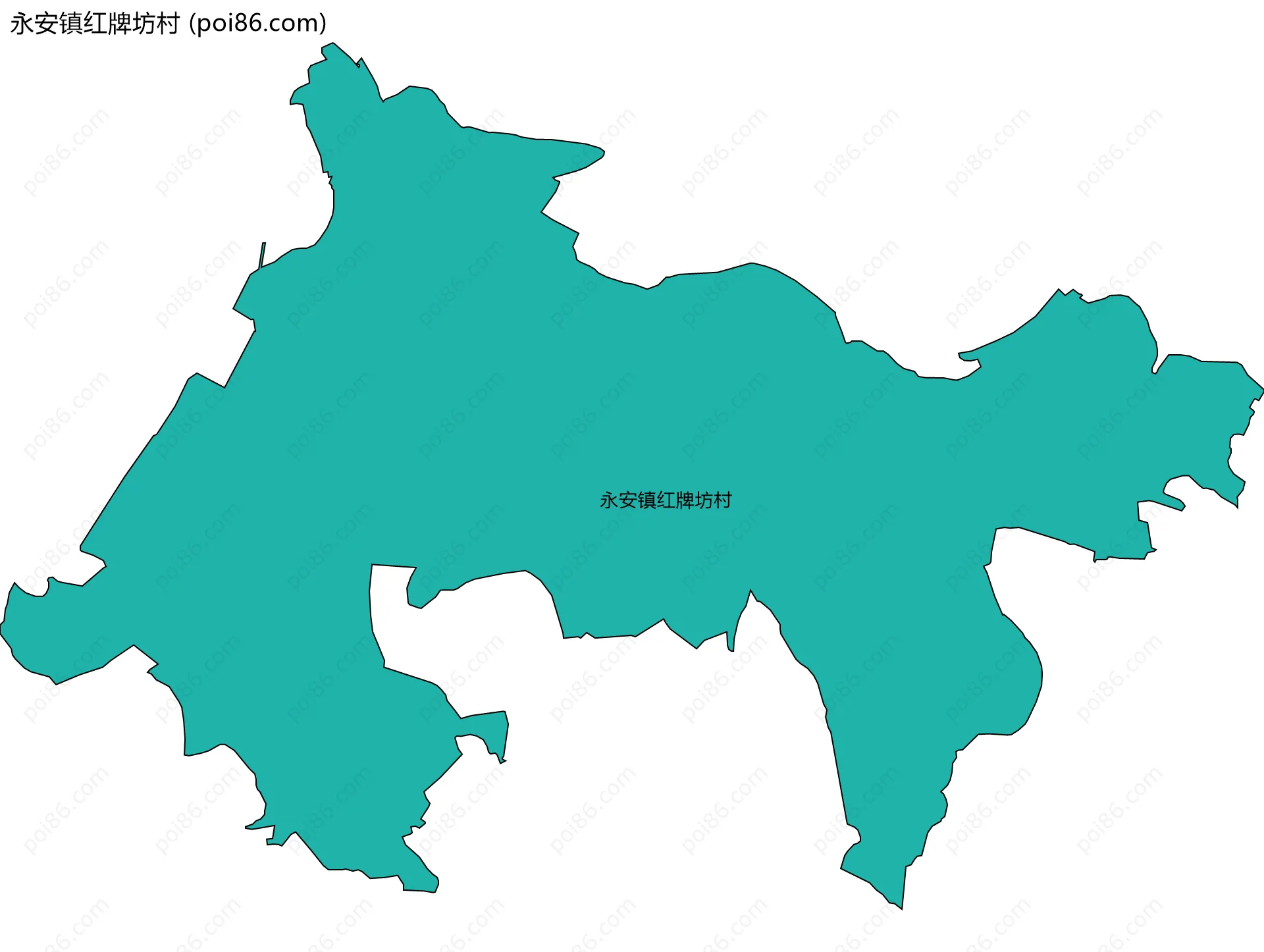 永安镇红牌坊村边界地图