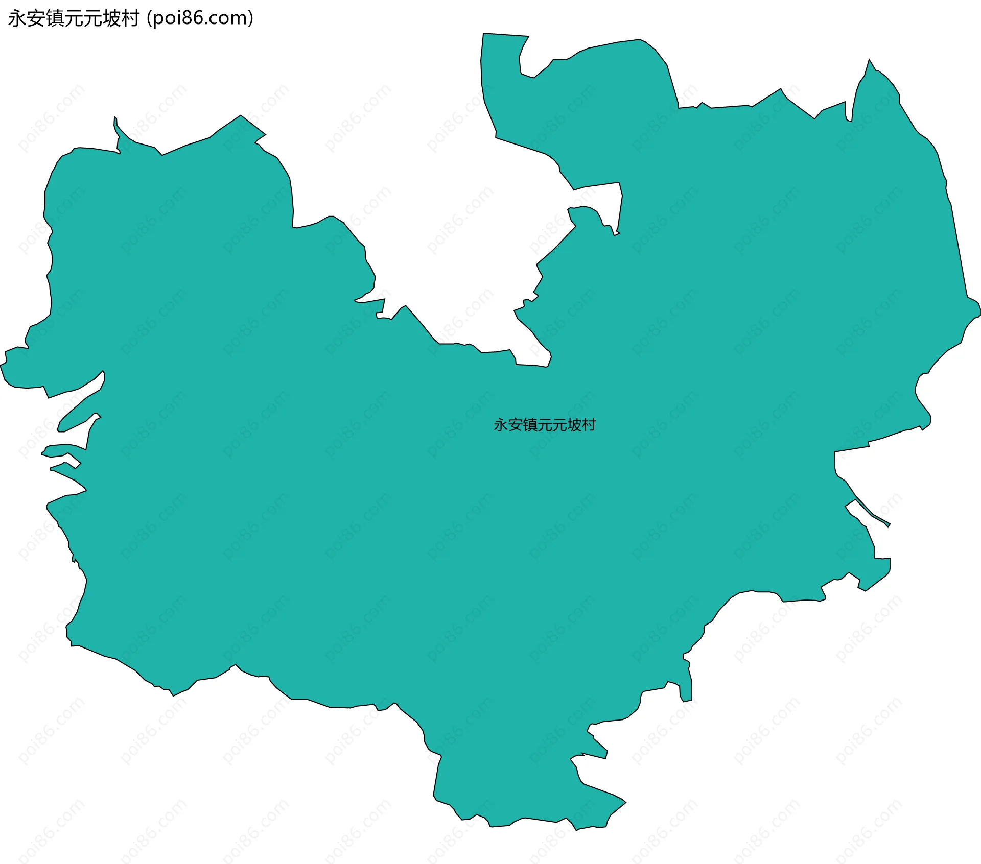 永安镇元元坡村边界地图