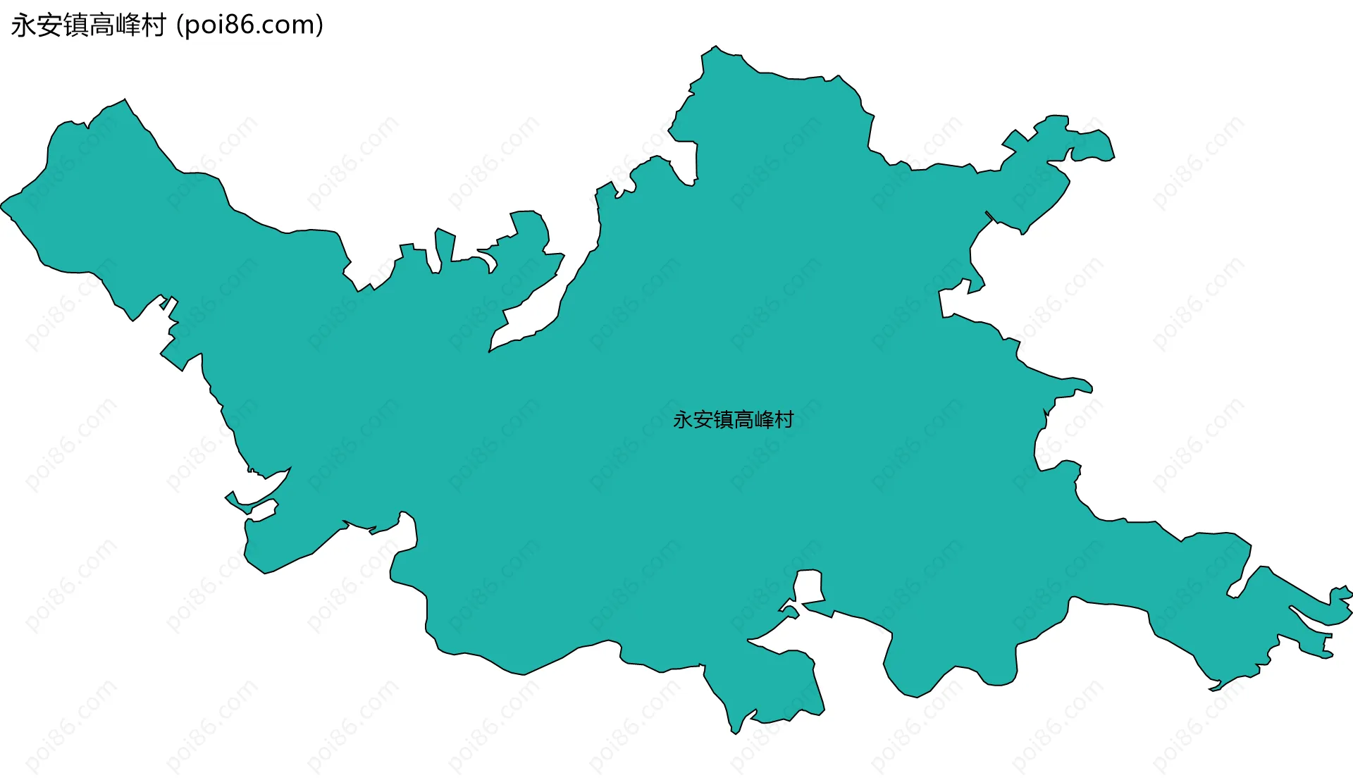 永安镇高峰村边界地图