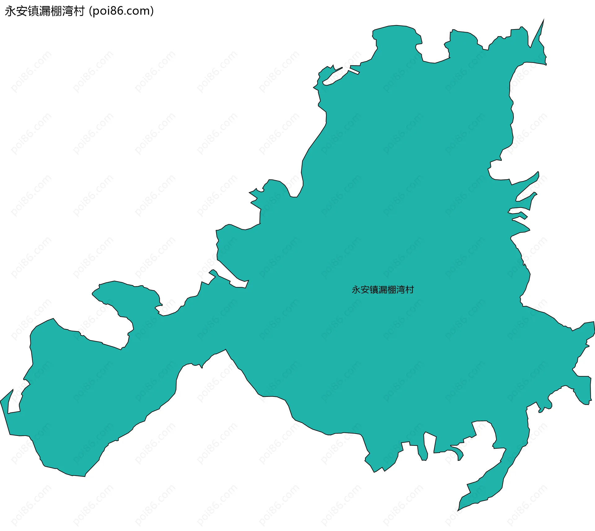 永安镇漏棚湾村边界地图