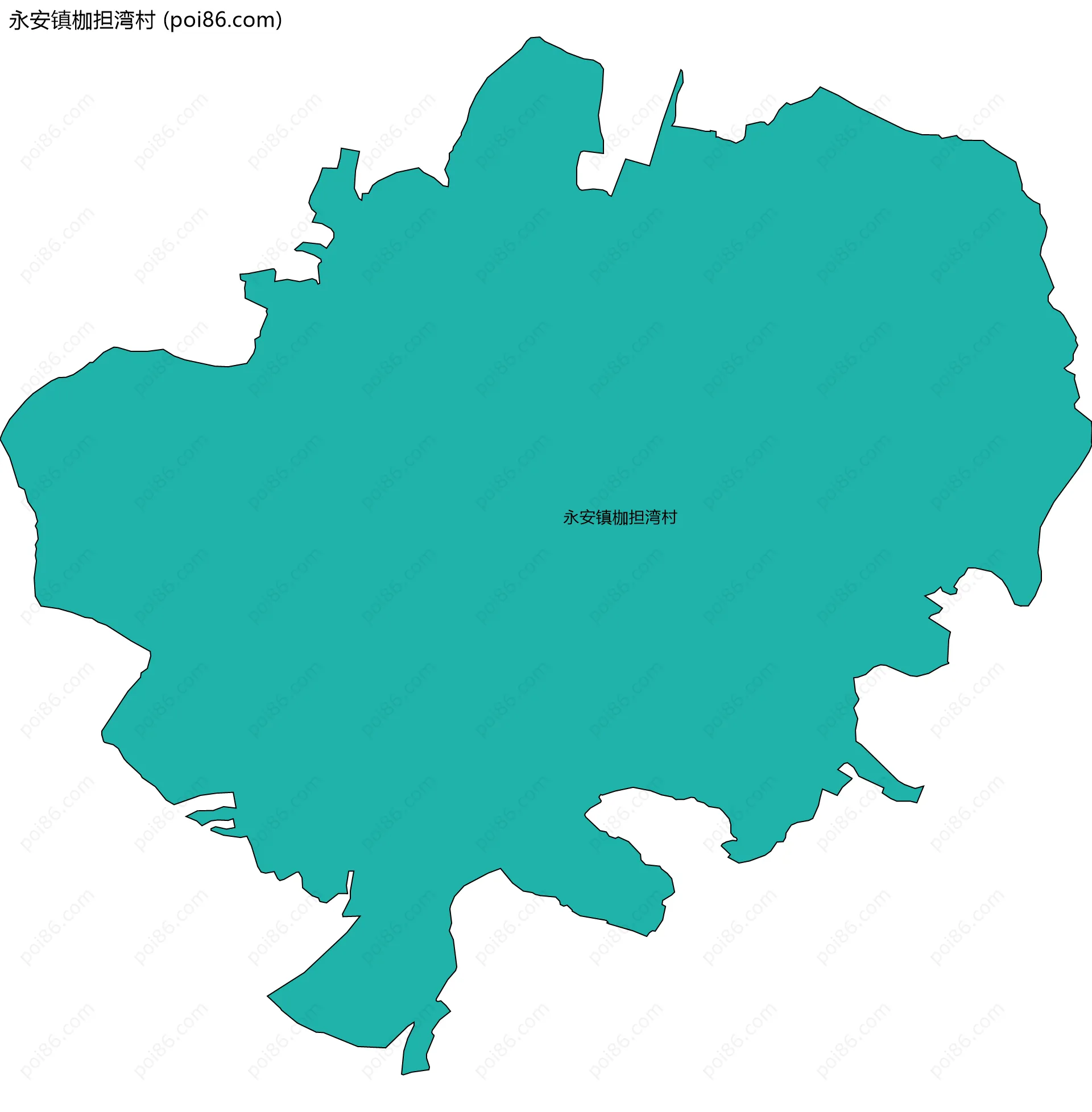 永安镇枷担湾村边界地图