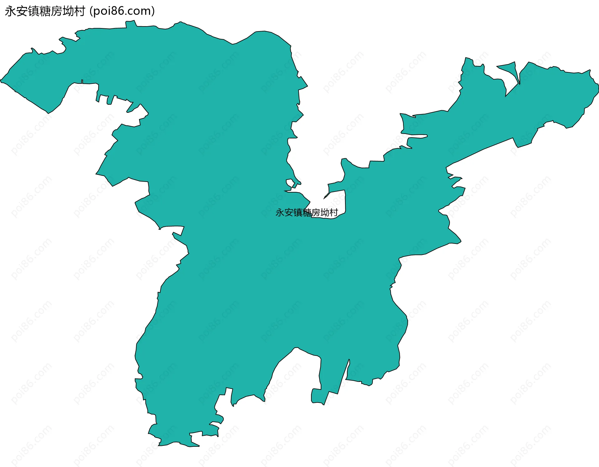 永安镇糖房坳村边界地图