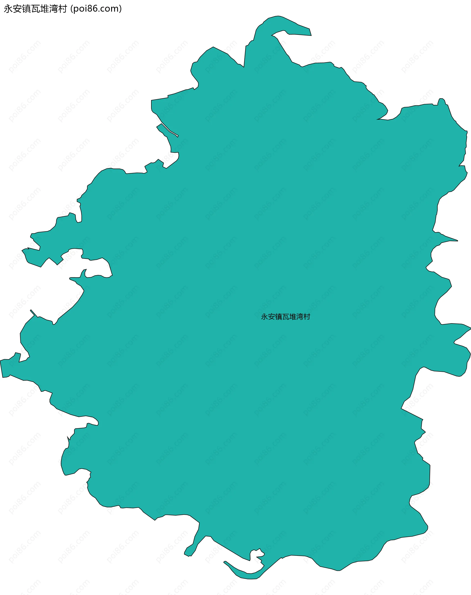 永安镇瓦堆湾村边界地图