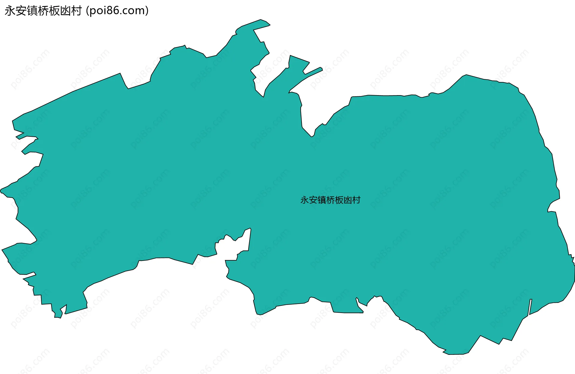 永安镇桥板凼村边界地图