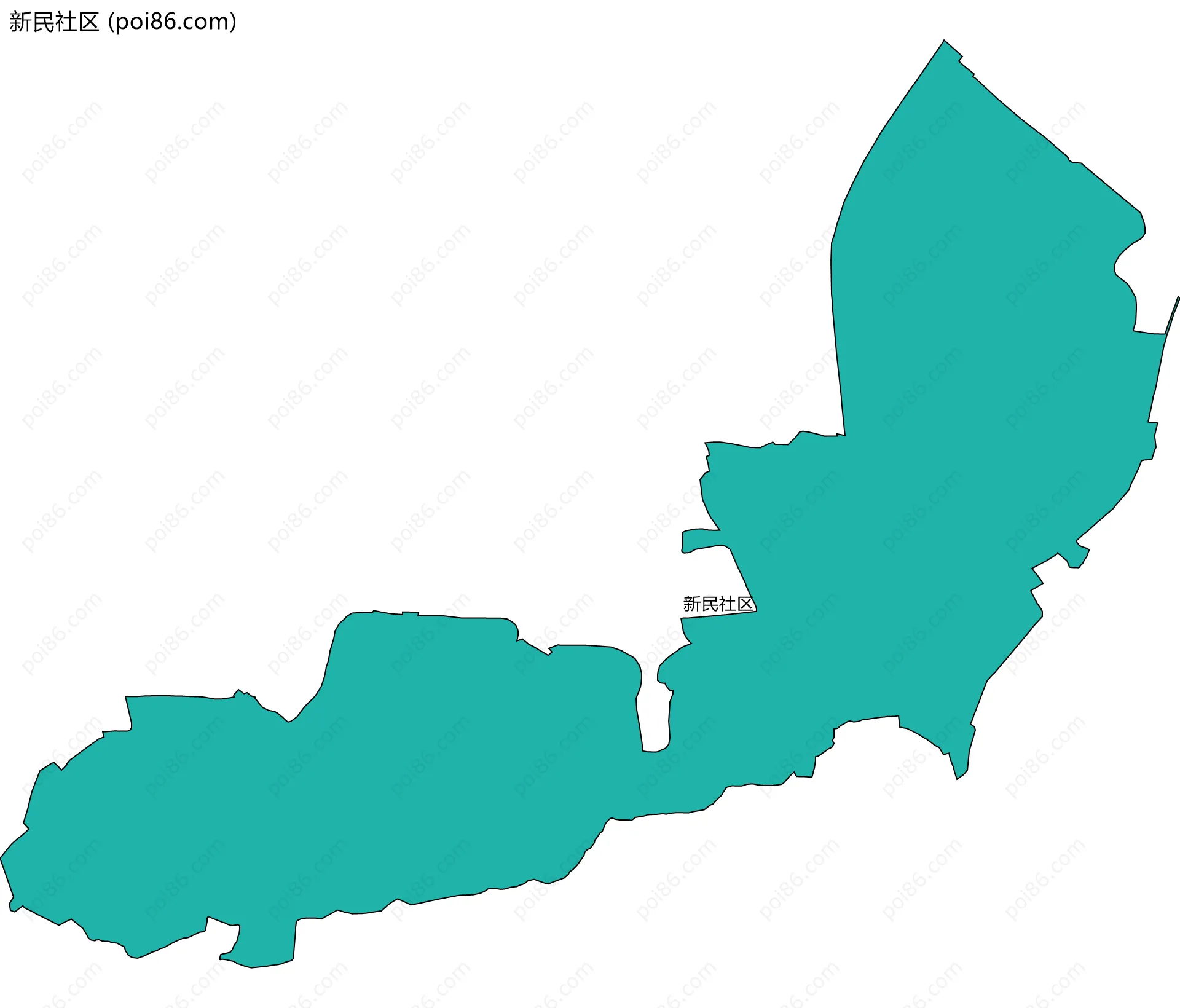 新民社区边界地图