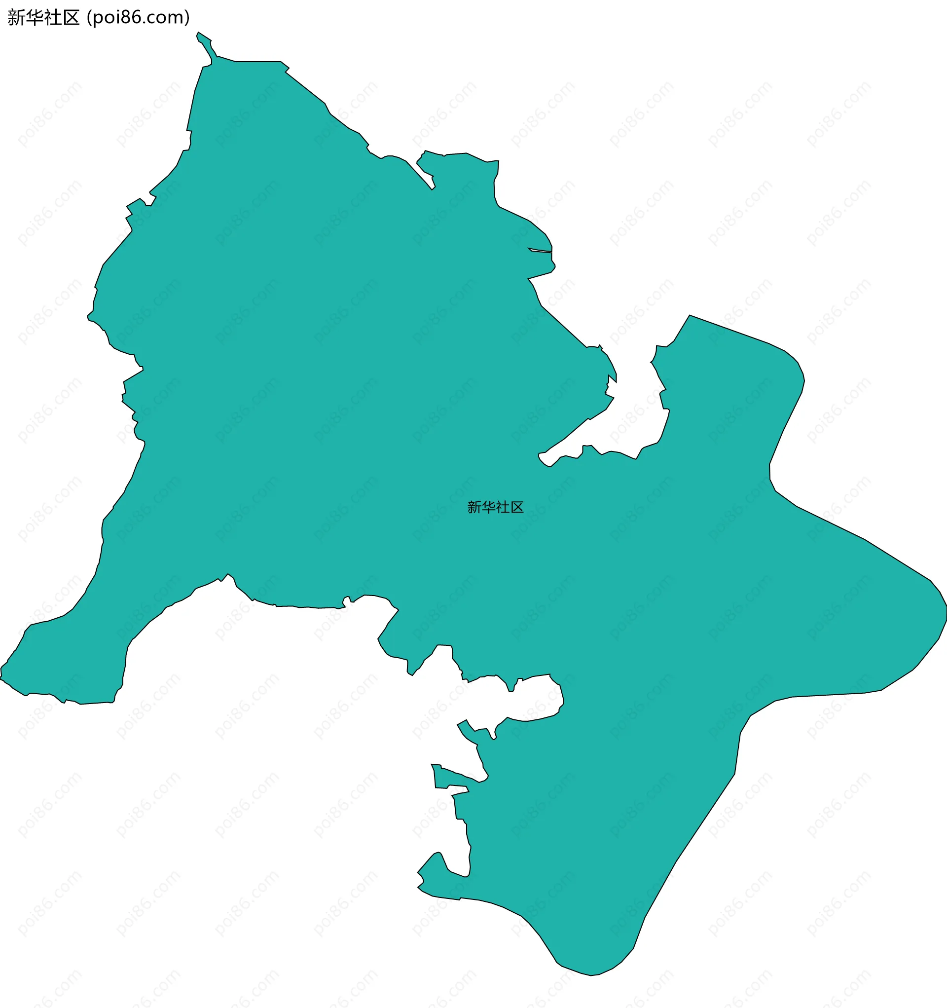 新华社区边界地图