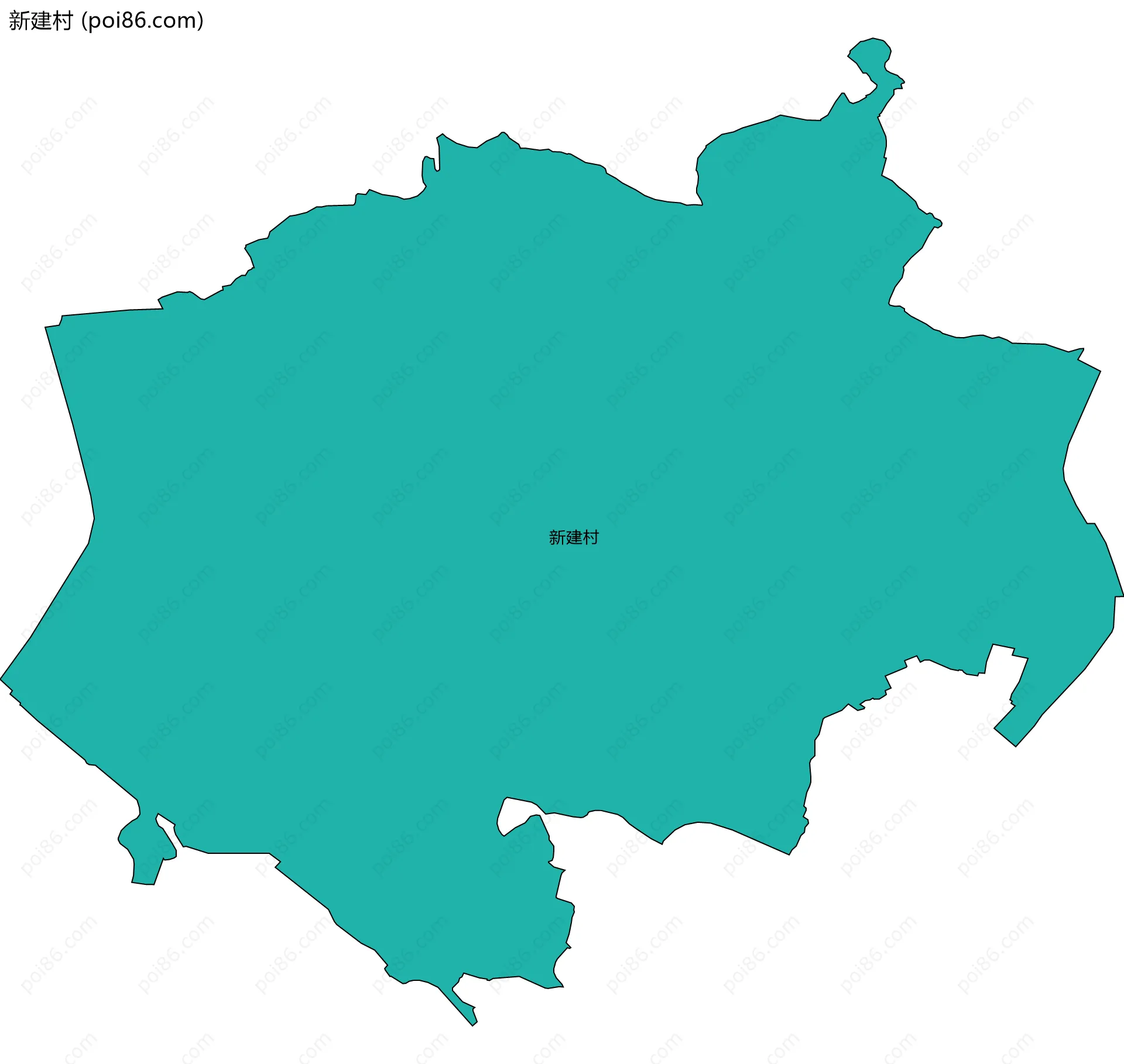 新建村边界地图