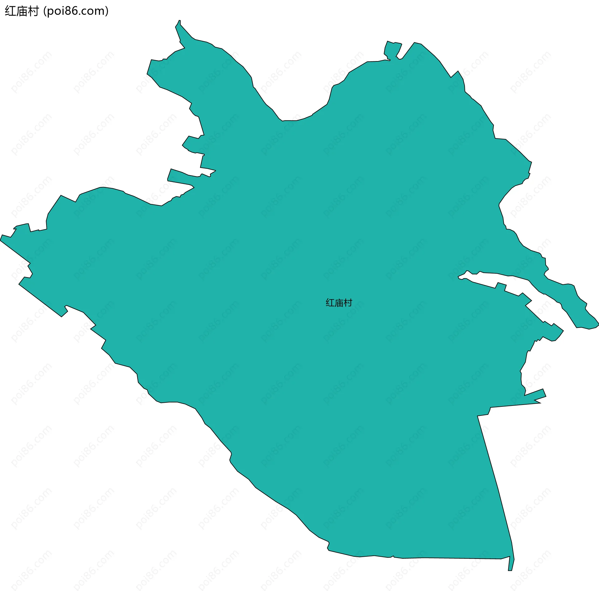 红庙村边界地图