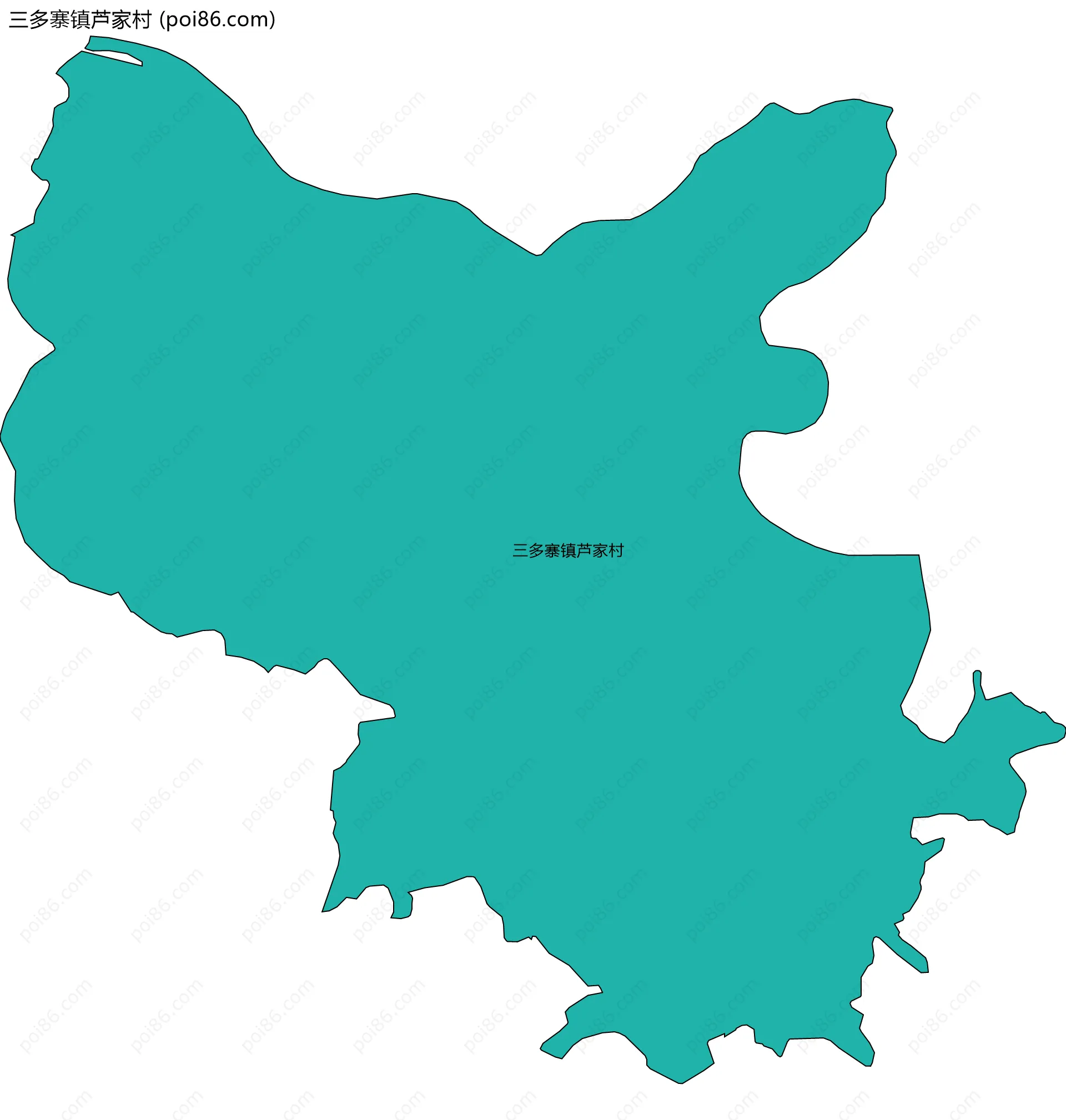 三多寨镇芦家村边界地图