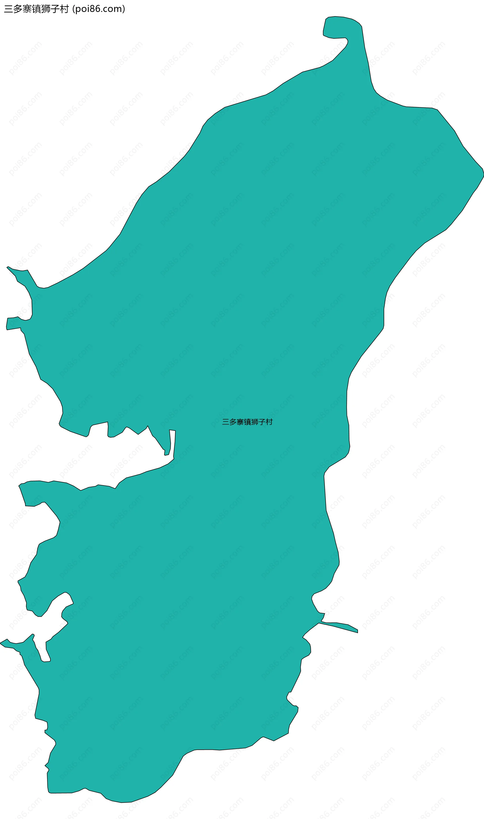 三多寨镇狮子村边界地图