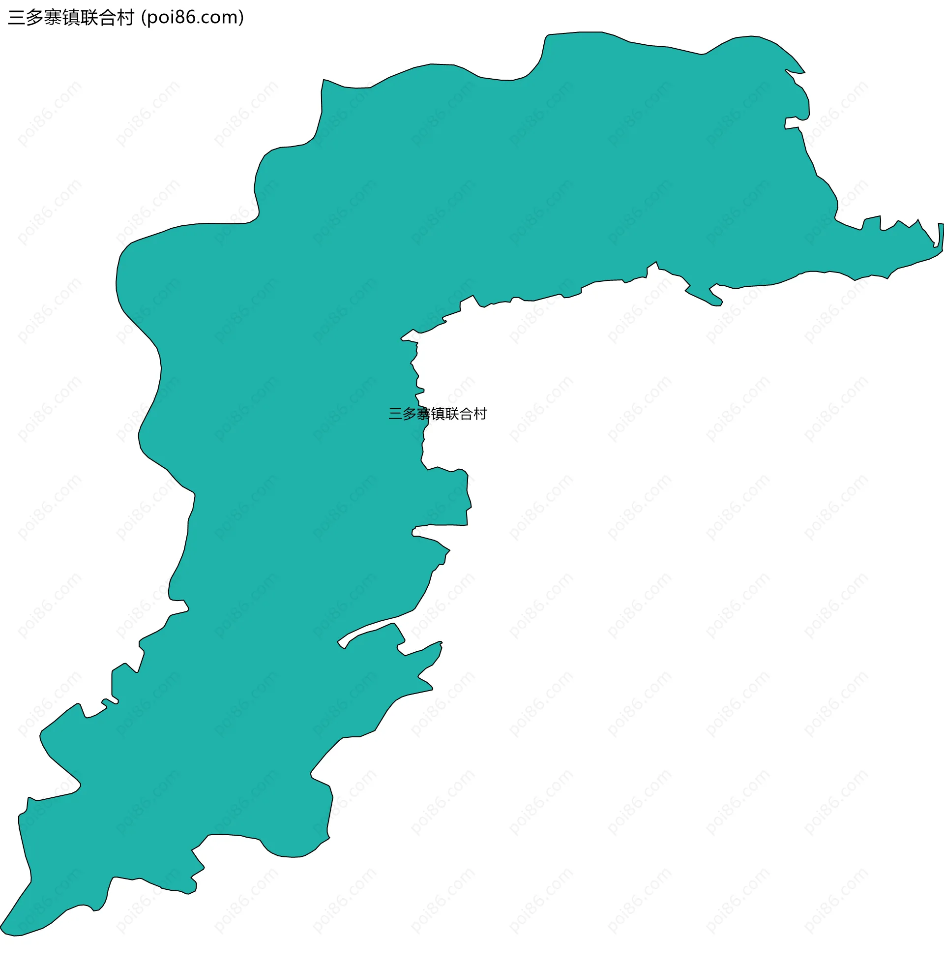 三多寨镇联合村边界地图