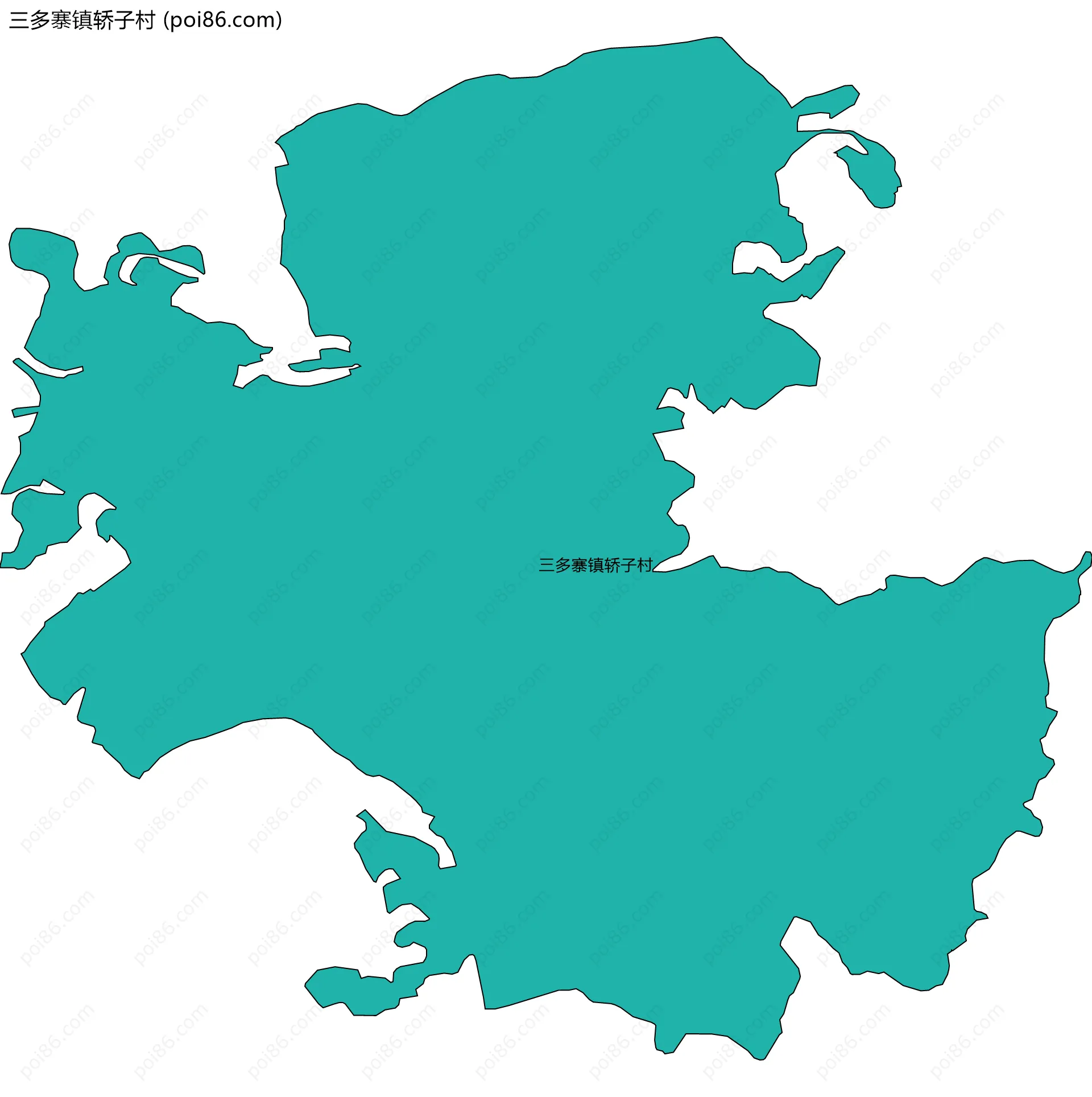 三多寨镇轿子村边界地图