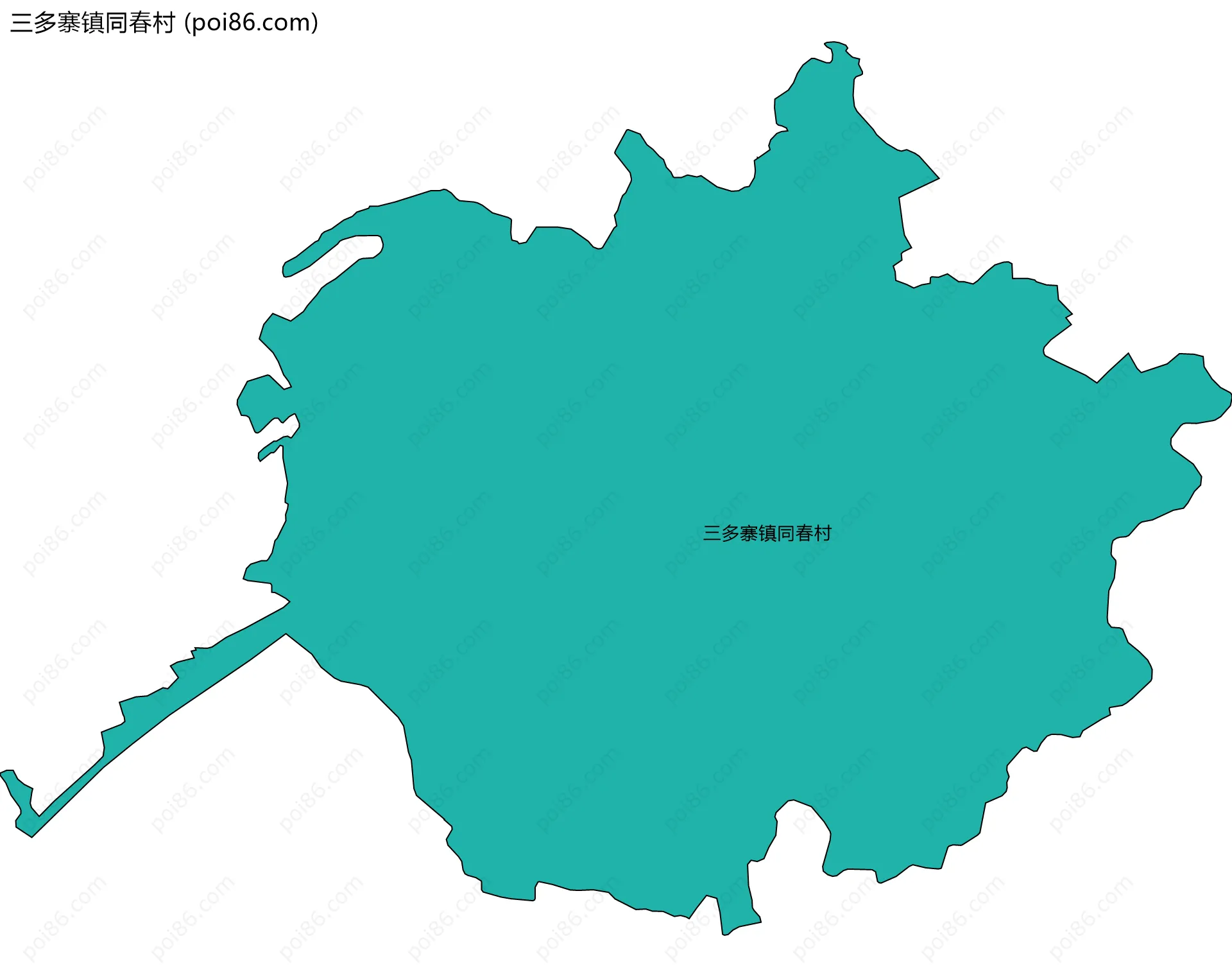 三多寨镇同春村边界地图