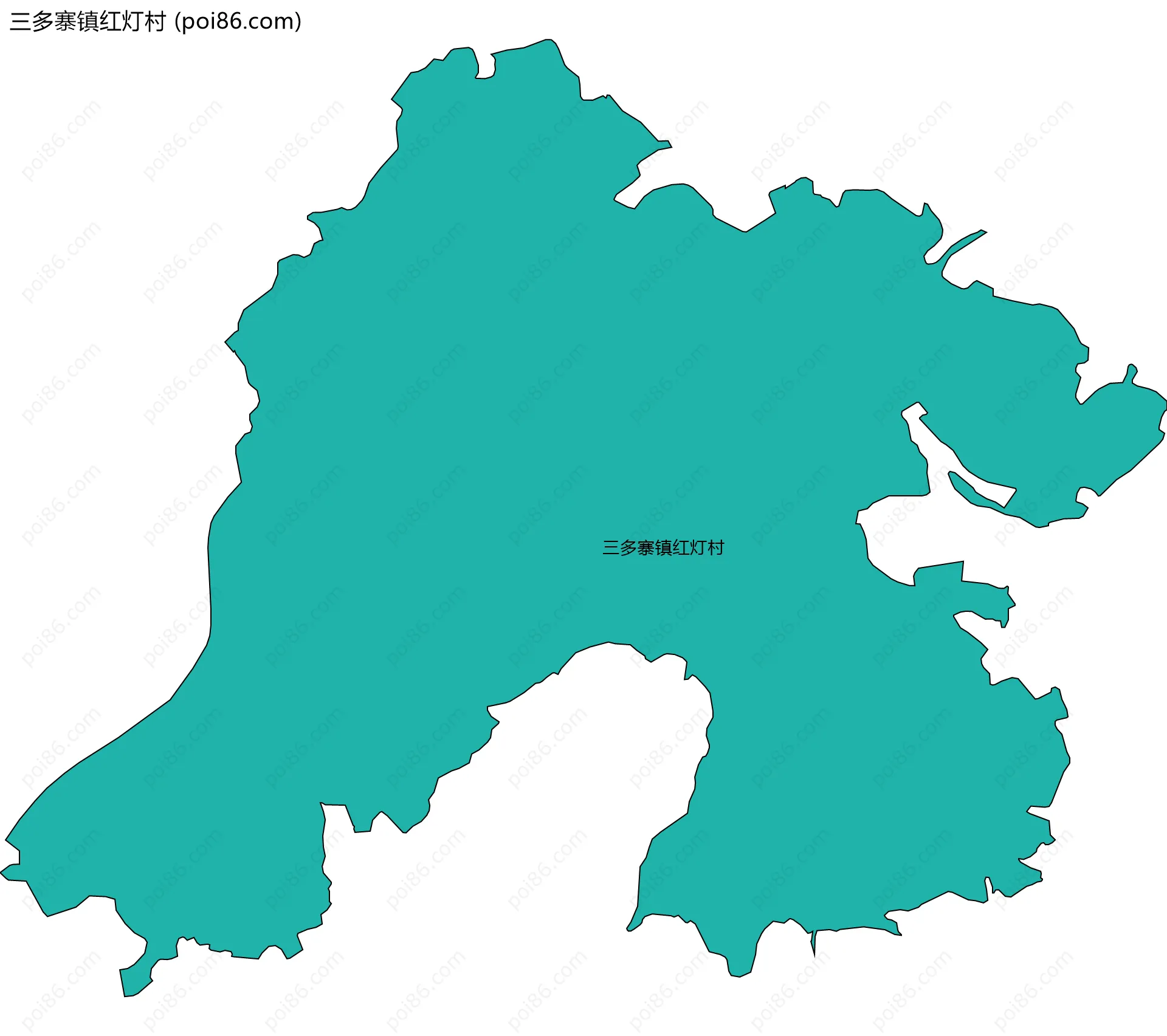 三多寨镇红灯村边界地图