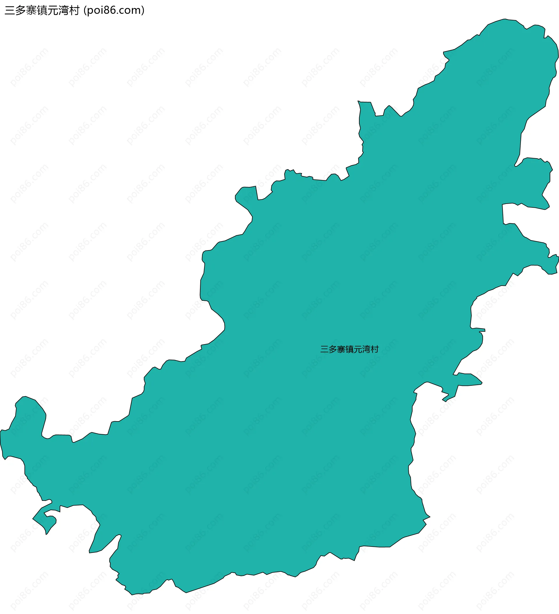 三多寨镇元湾村边界地图