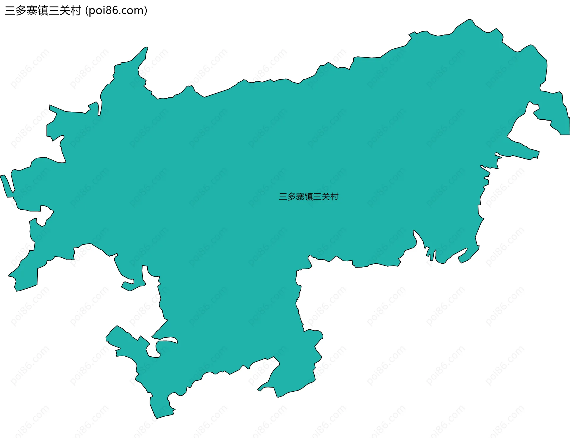 三多寨镇三关村边界地图