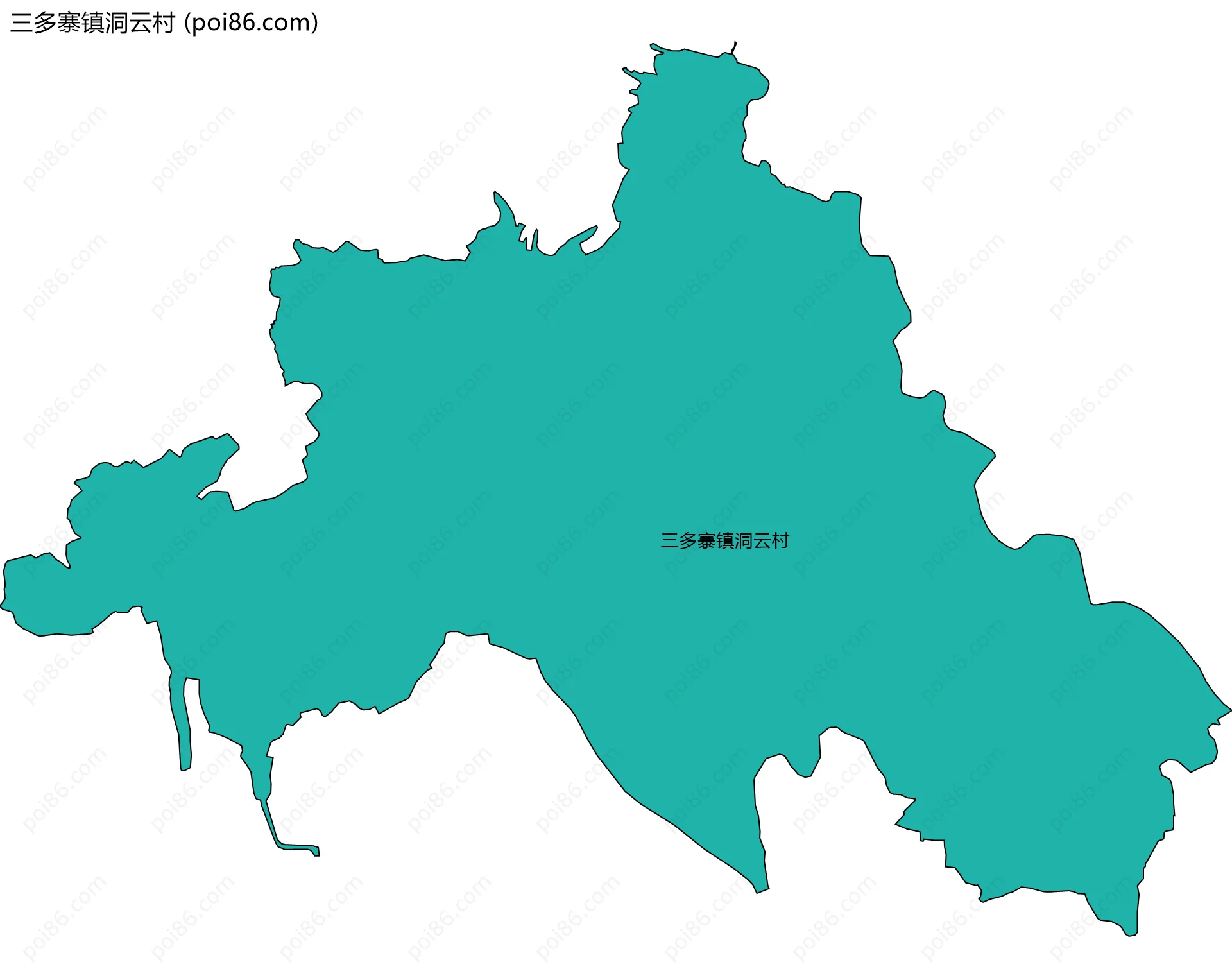 三多寨镇洞云村边界地图