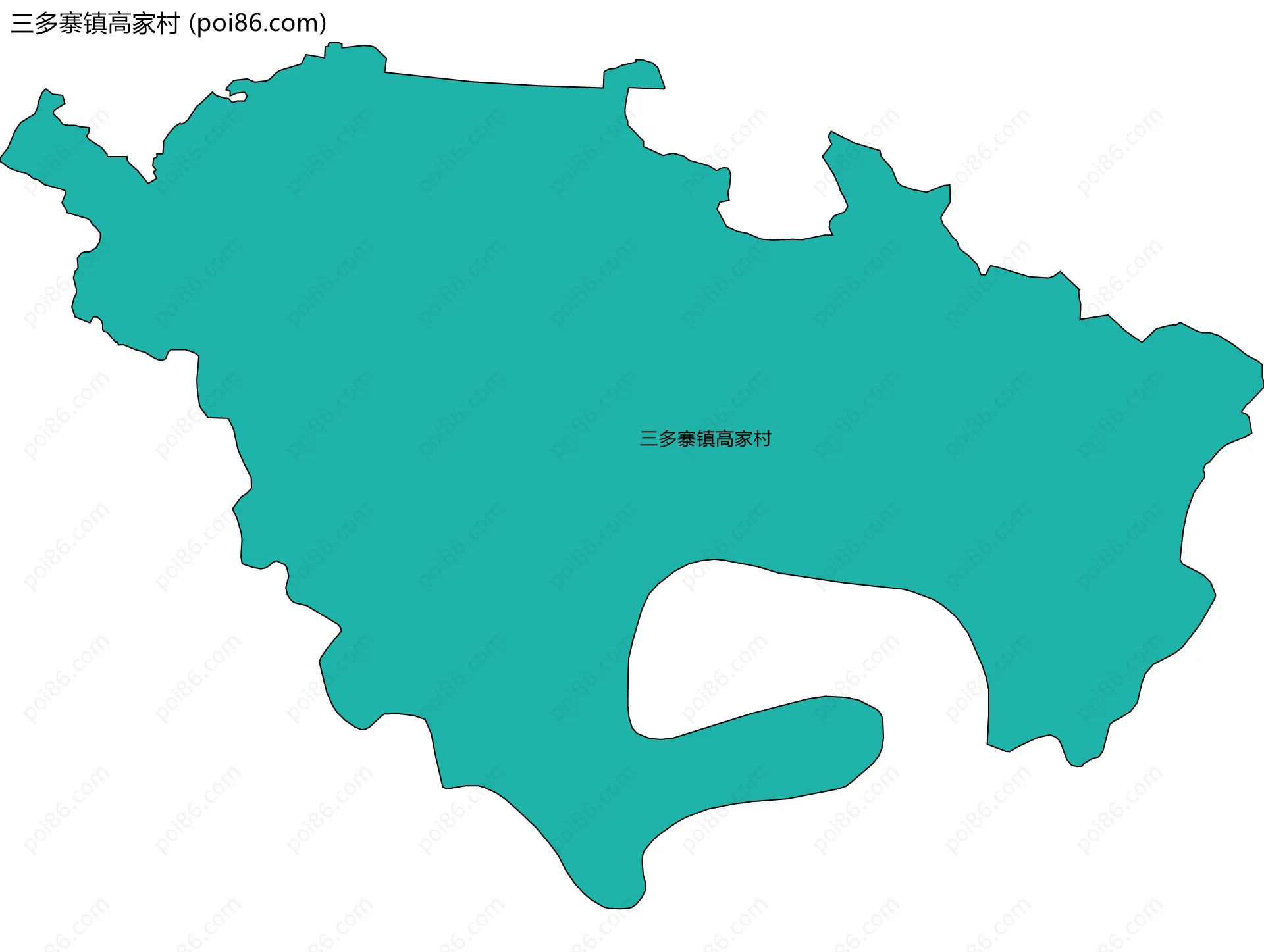 三多寨镇高家村边界地图