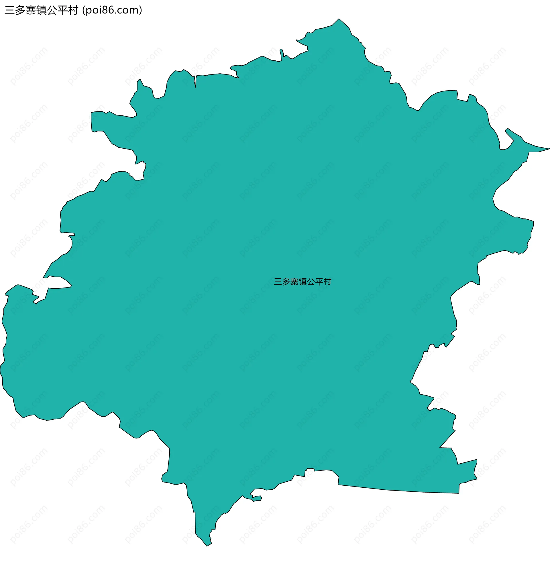 三多寨镇公平村边界地图
