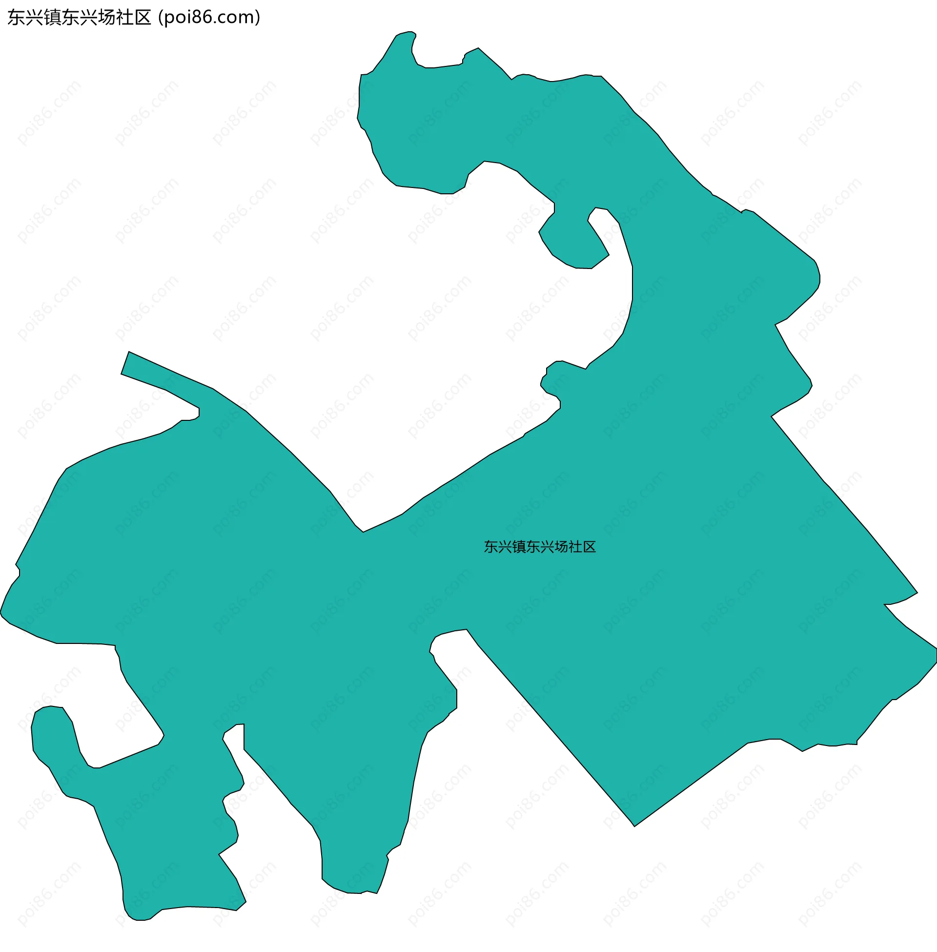 东兴镇东兴场社区边界地图