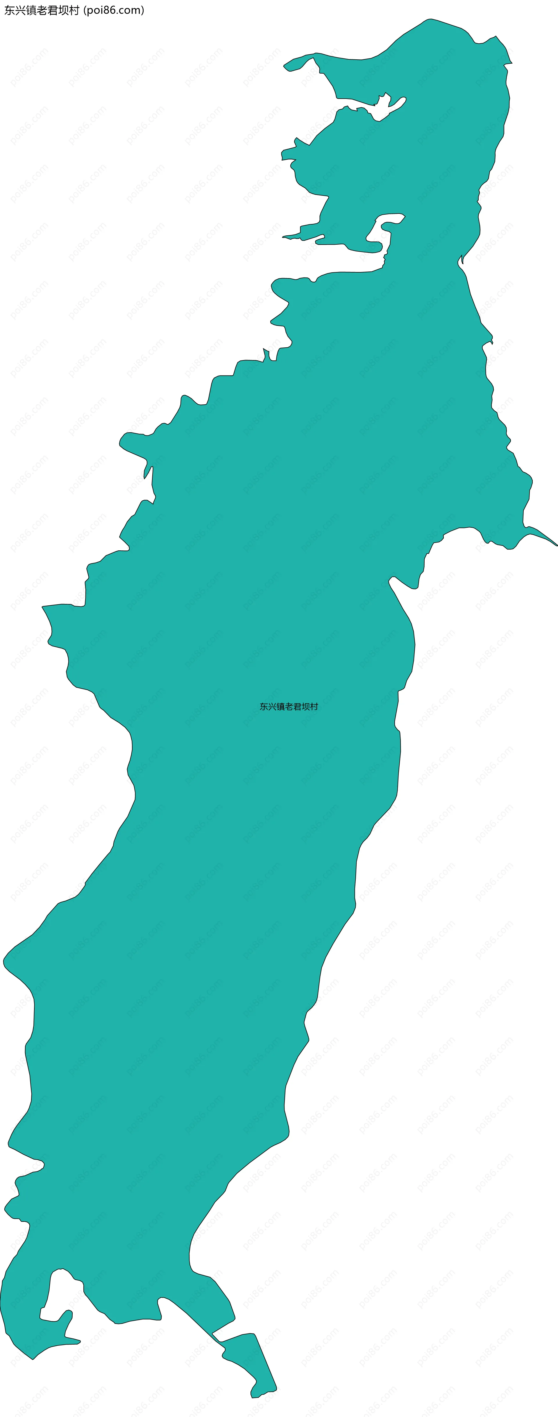 东兴镇老君坝村边界地图